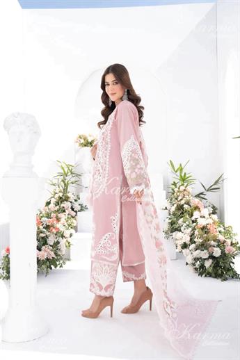 Pakistani Designer Karma 3 piece stitched women suit