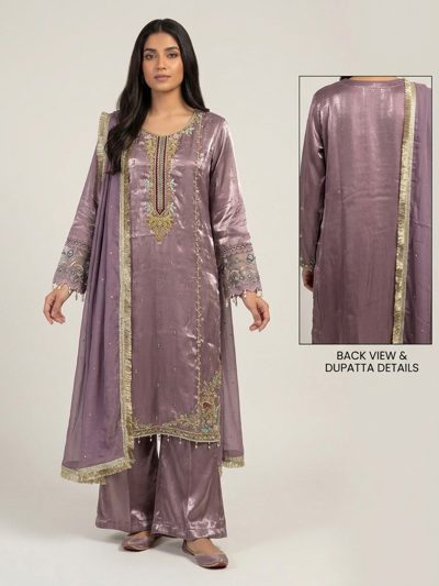 3pc premium embroidery dress with embroided dupatta and plazo