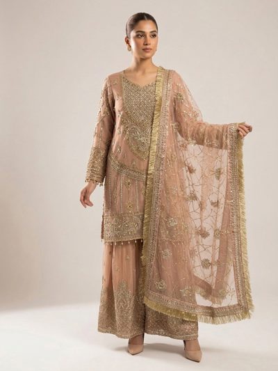 3pc premium embroidery dress with embroided dupatta and plazo
