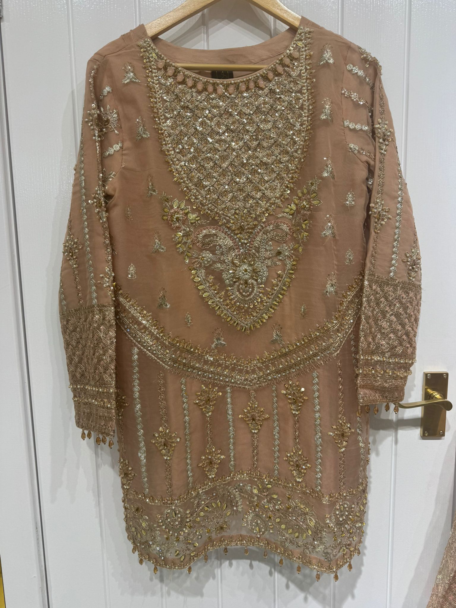 3pc premium embroidery dress with embroided dupatta and plazo