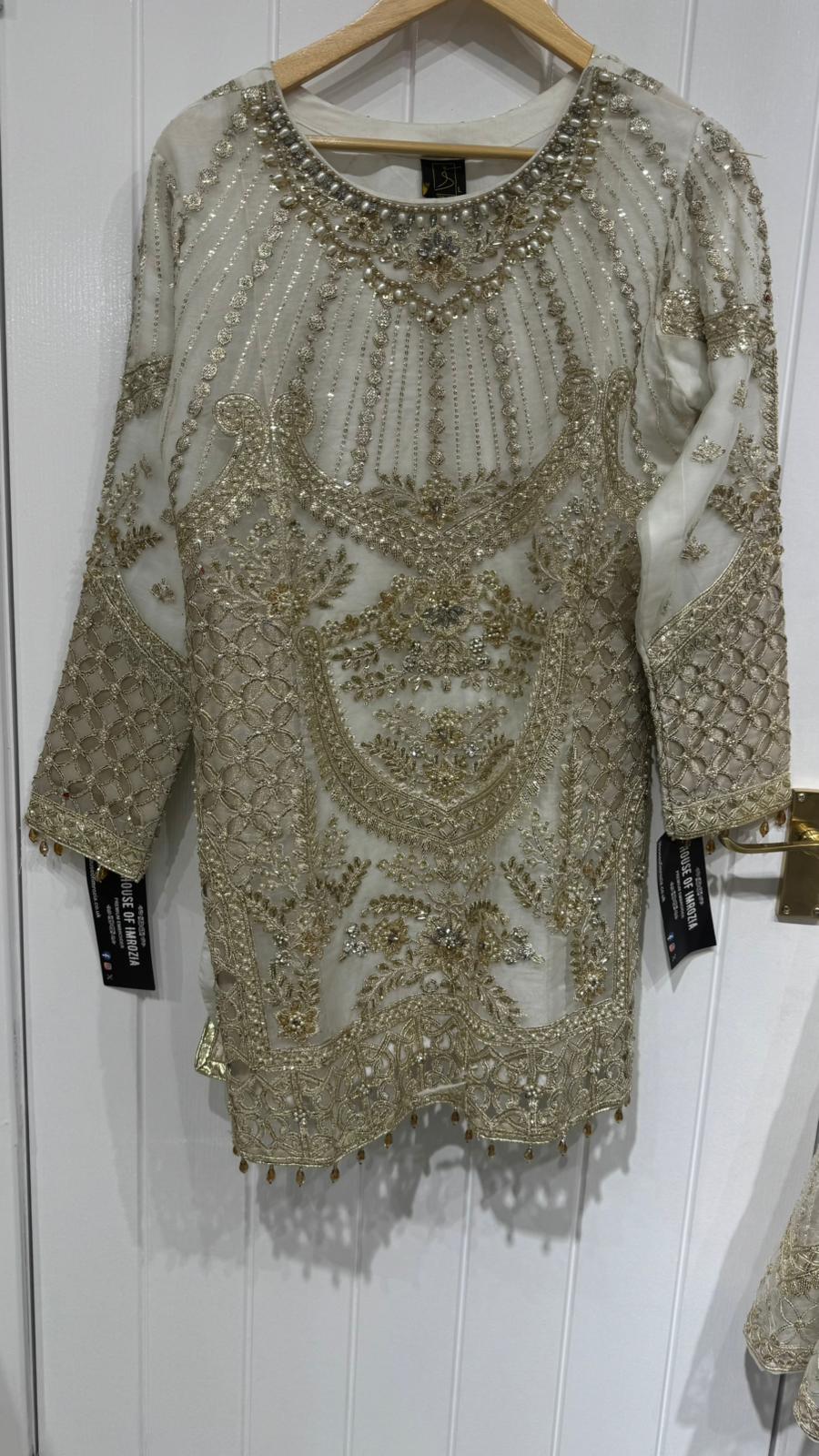 3pc premium embroidery dress with embroided dupatta and plazo