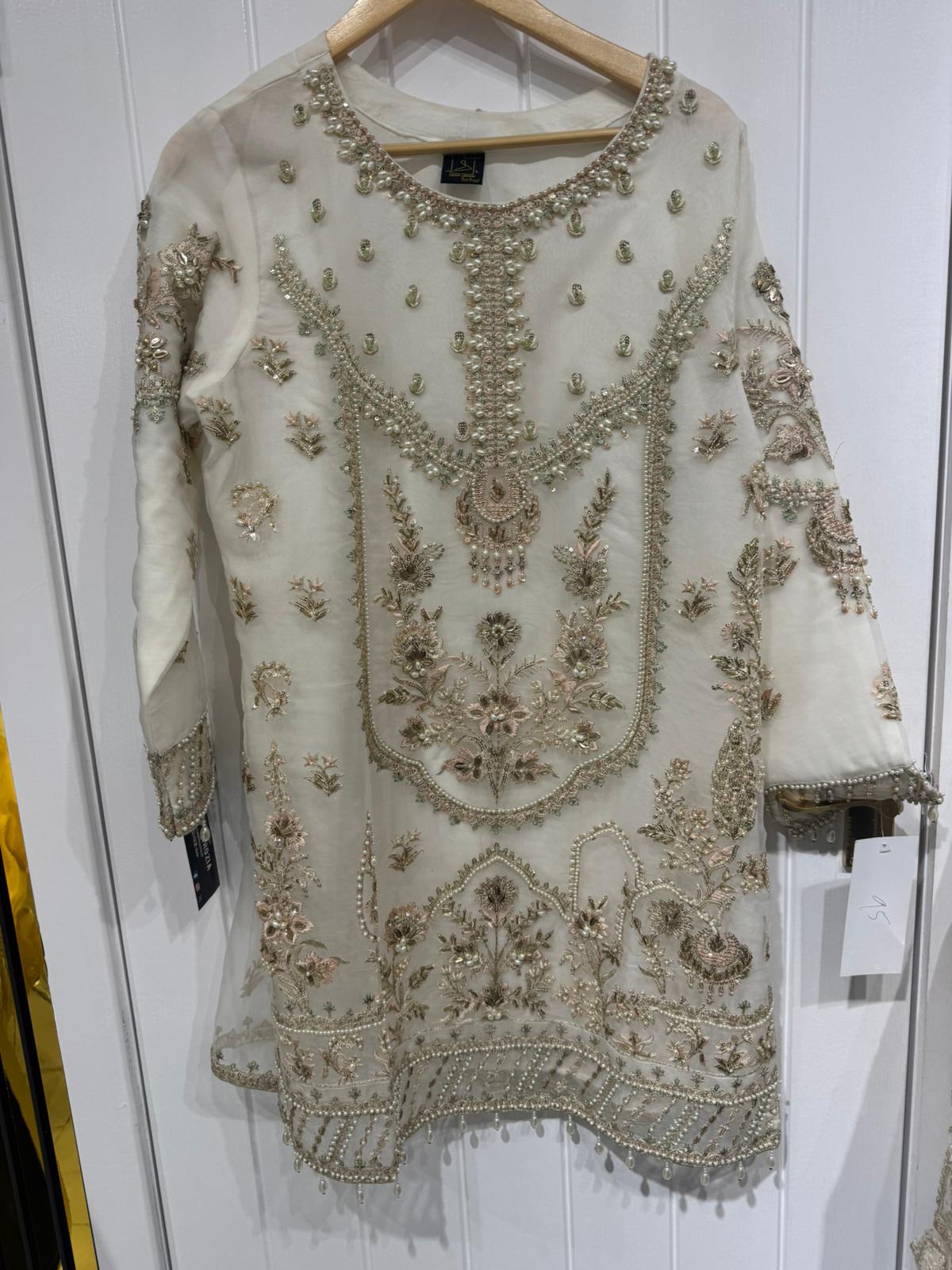 3pc premium embroidery dress with embroided dupatta and plazo