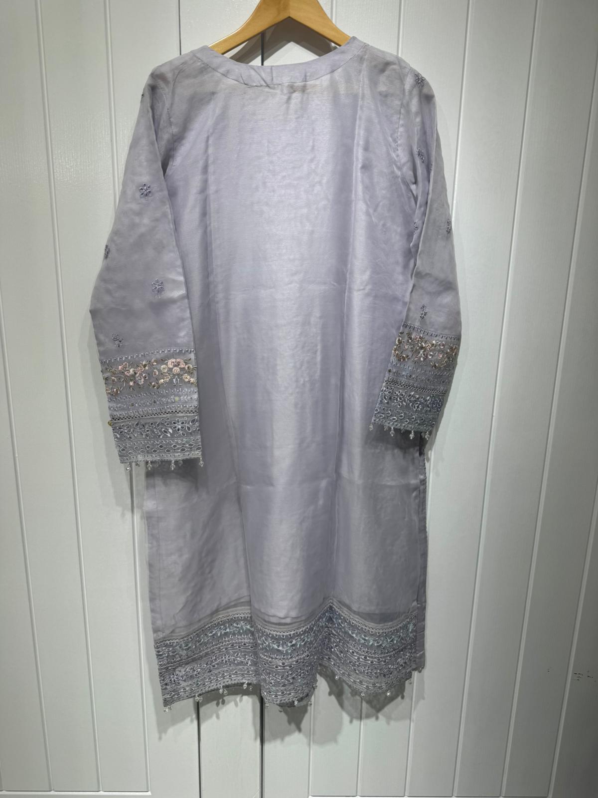 3pc maxi with embroided dupatta
