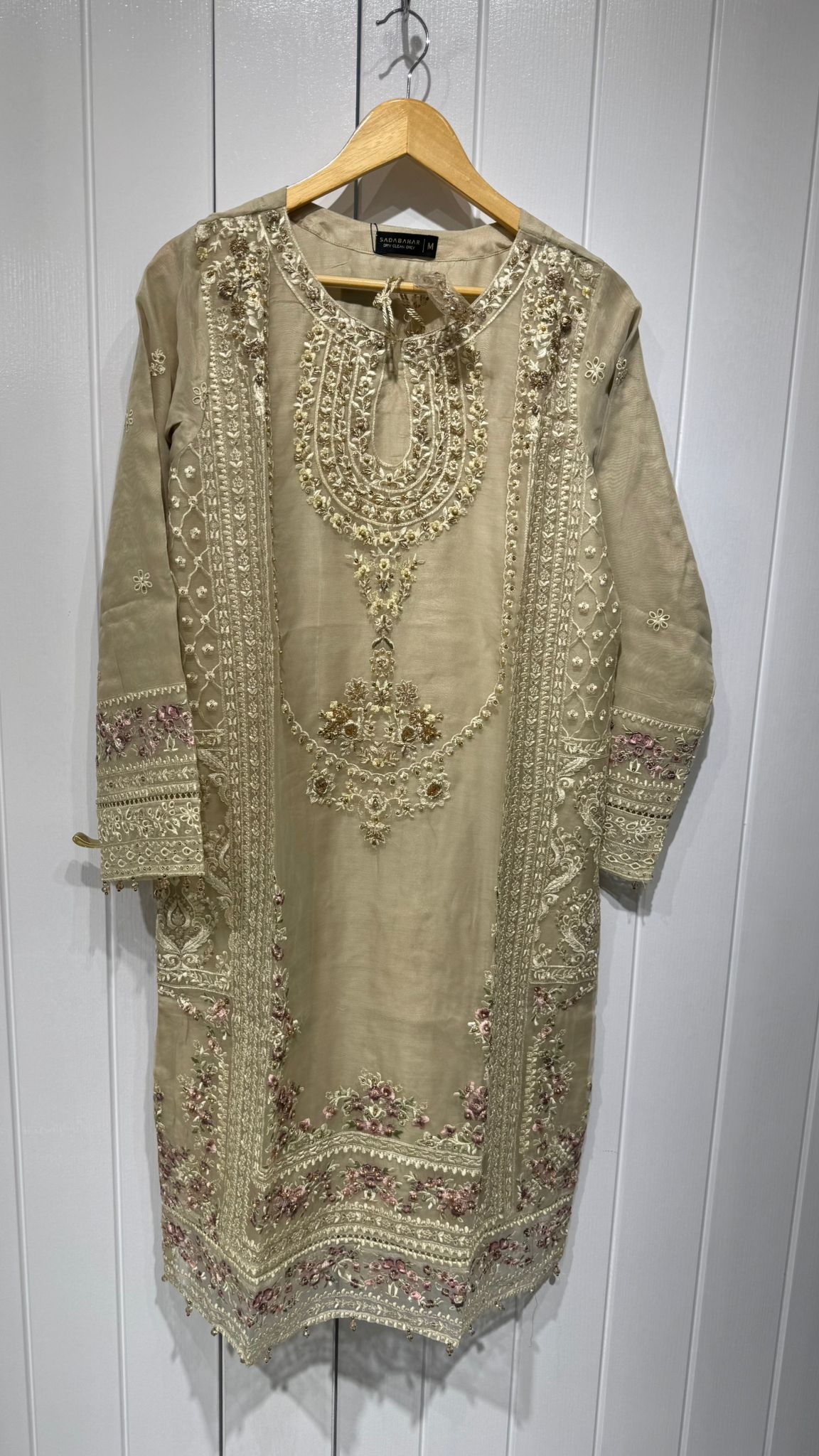3pc maxi with embroided dupatta