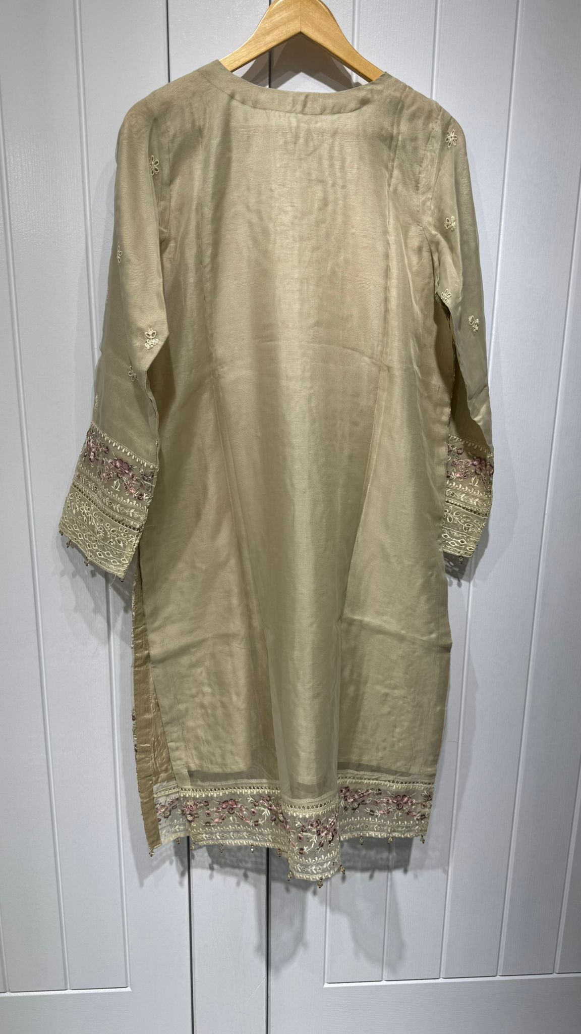3pc maxi with embroided dupatta