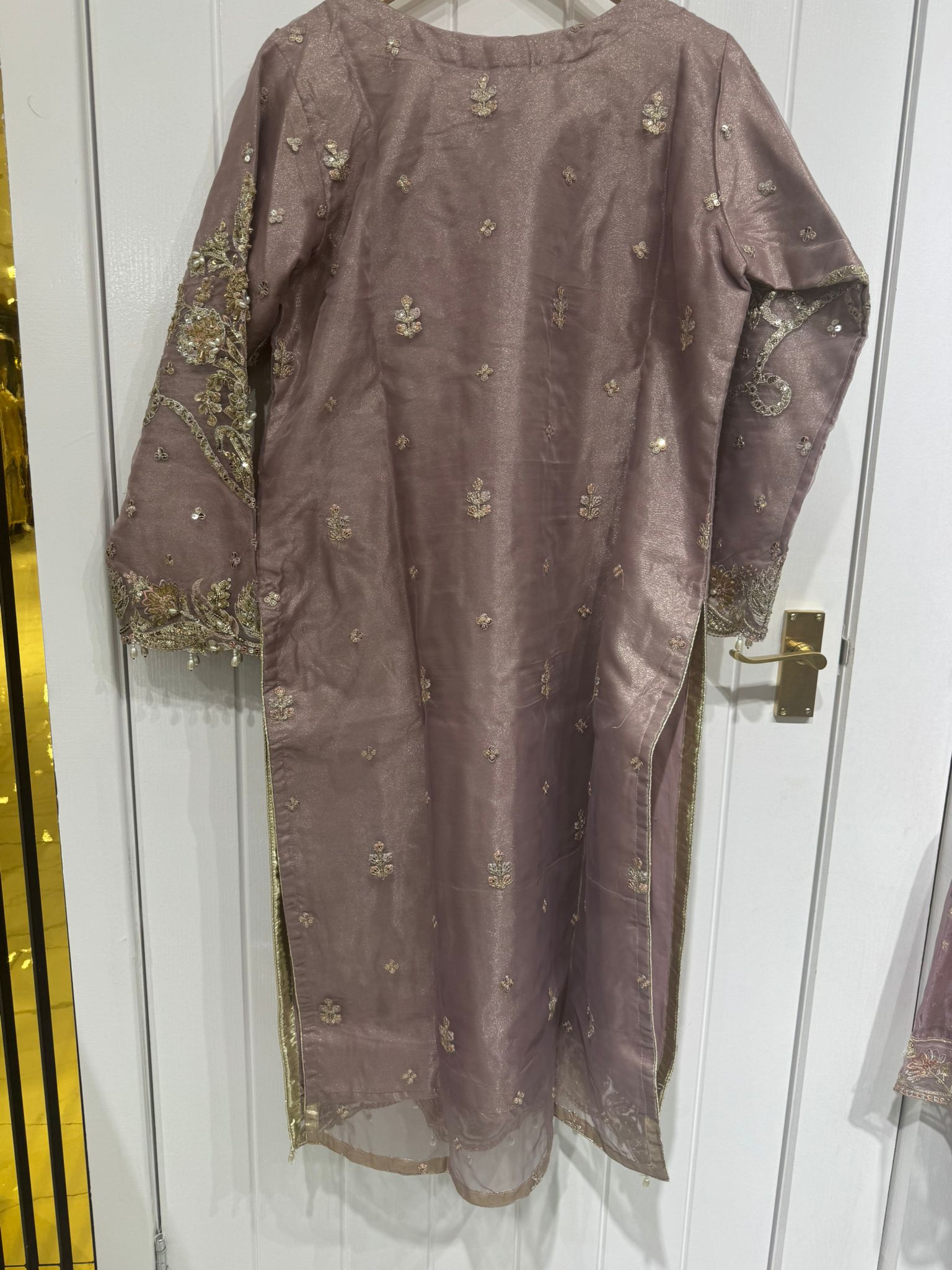 3pc maxi with embroided dupatta