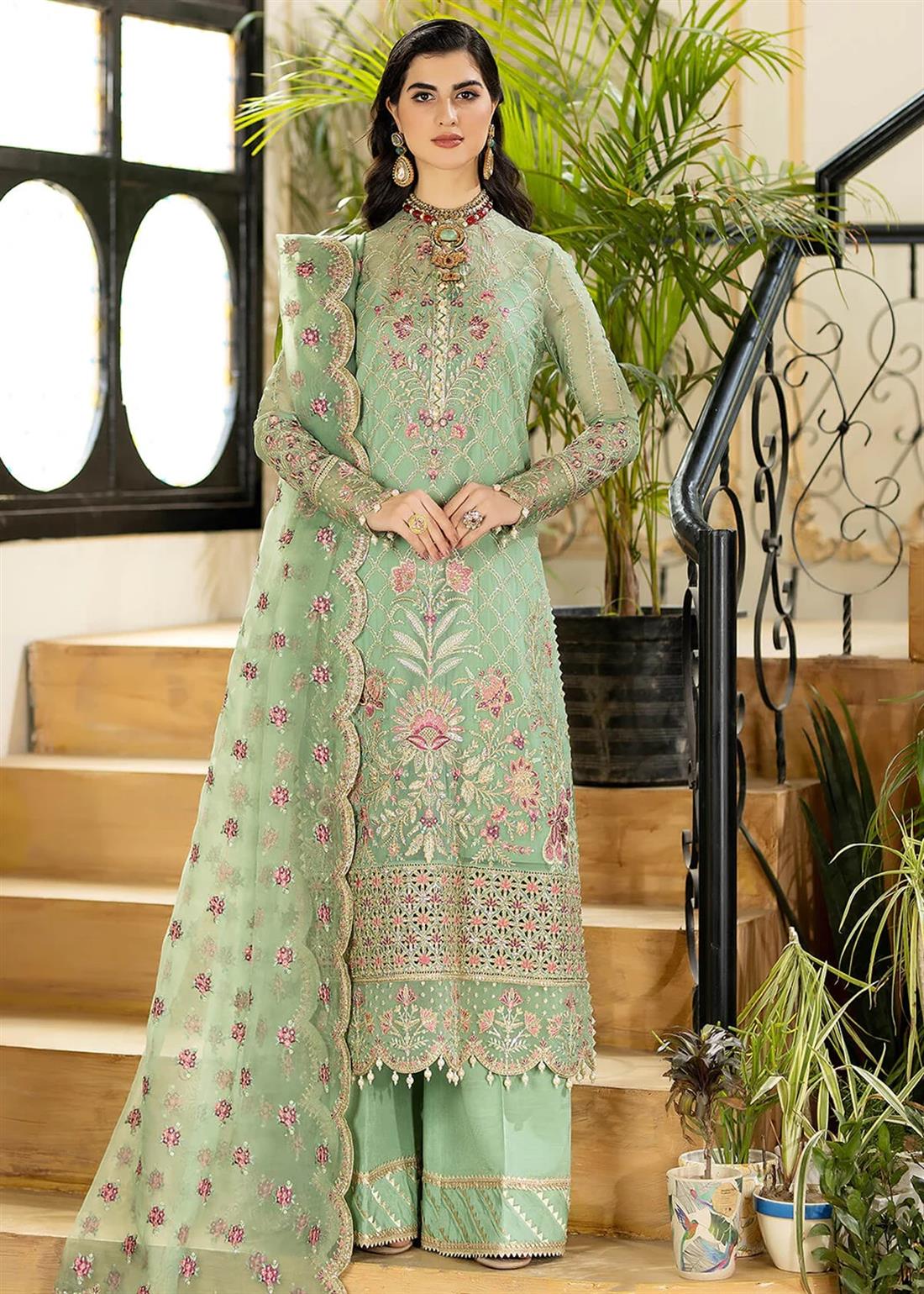 Jhalak by Imrozia Premium Embroidered Chiffon 3Pc Suit stitched