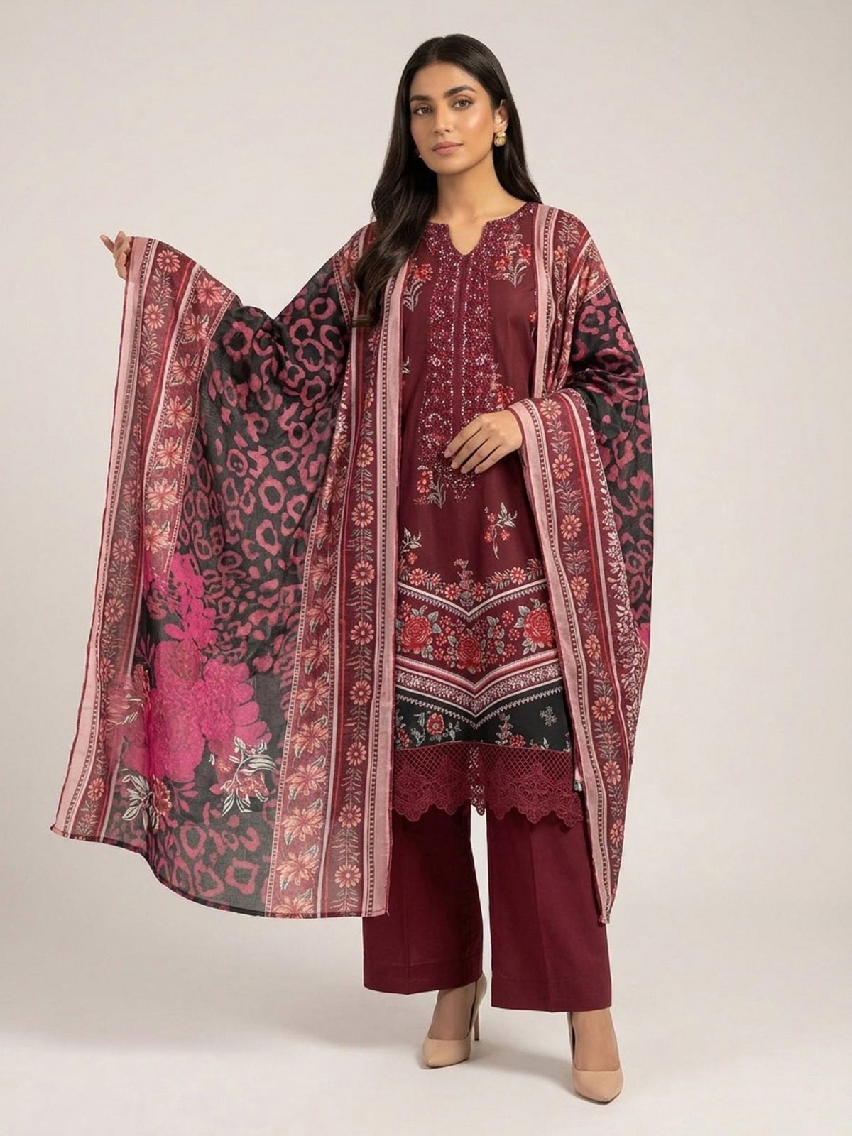 3pc dress with dupatta and trouser