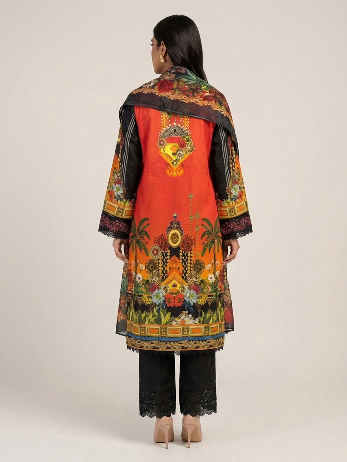 3pc dress with dupatta and trouser