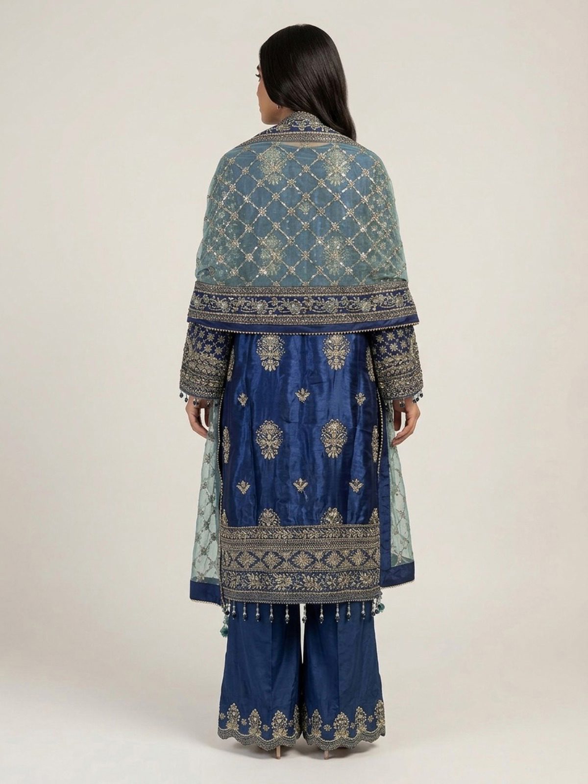3pc premium embroidery dress with dupatta and plazo