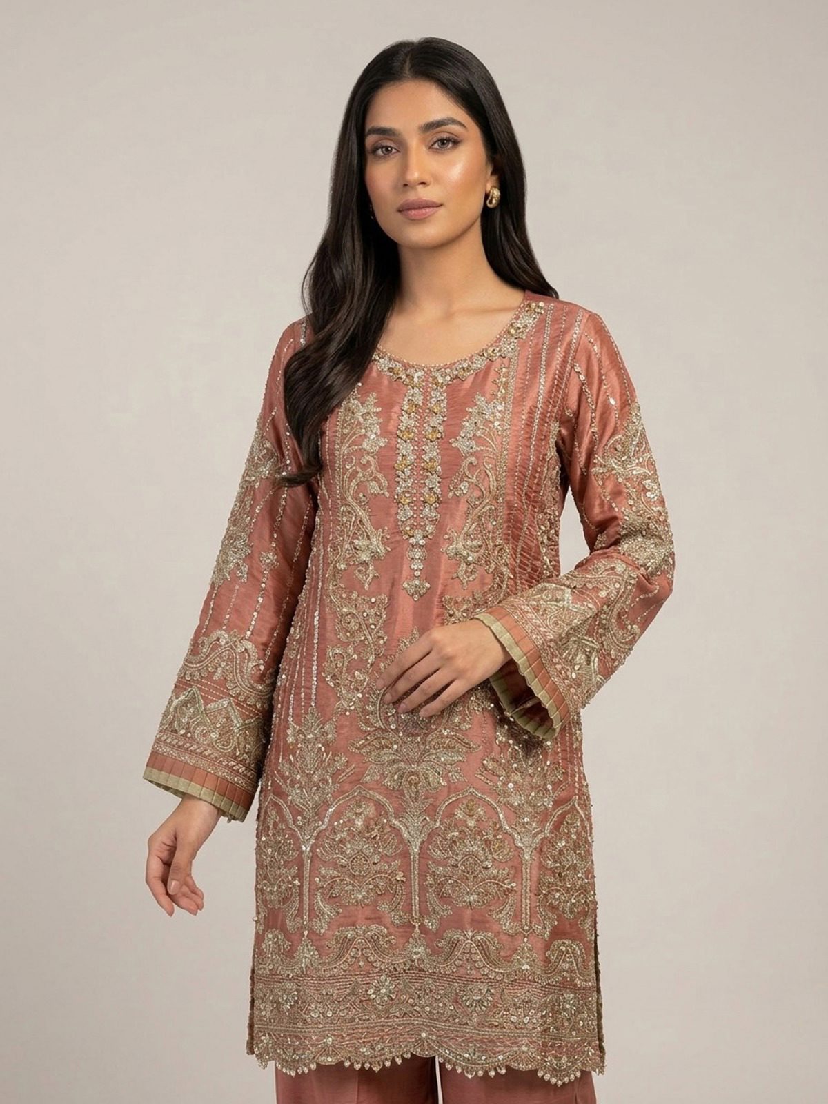 3pc premium embroidery dress with dupatta and plazo