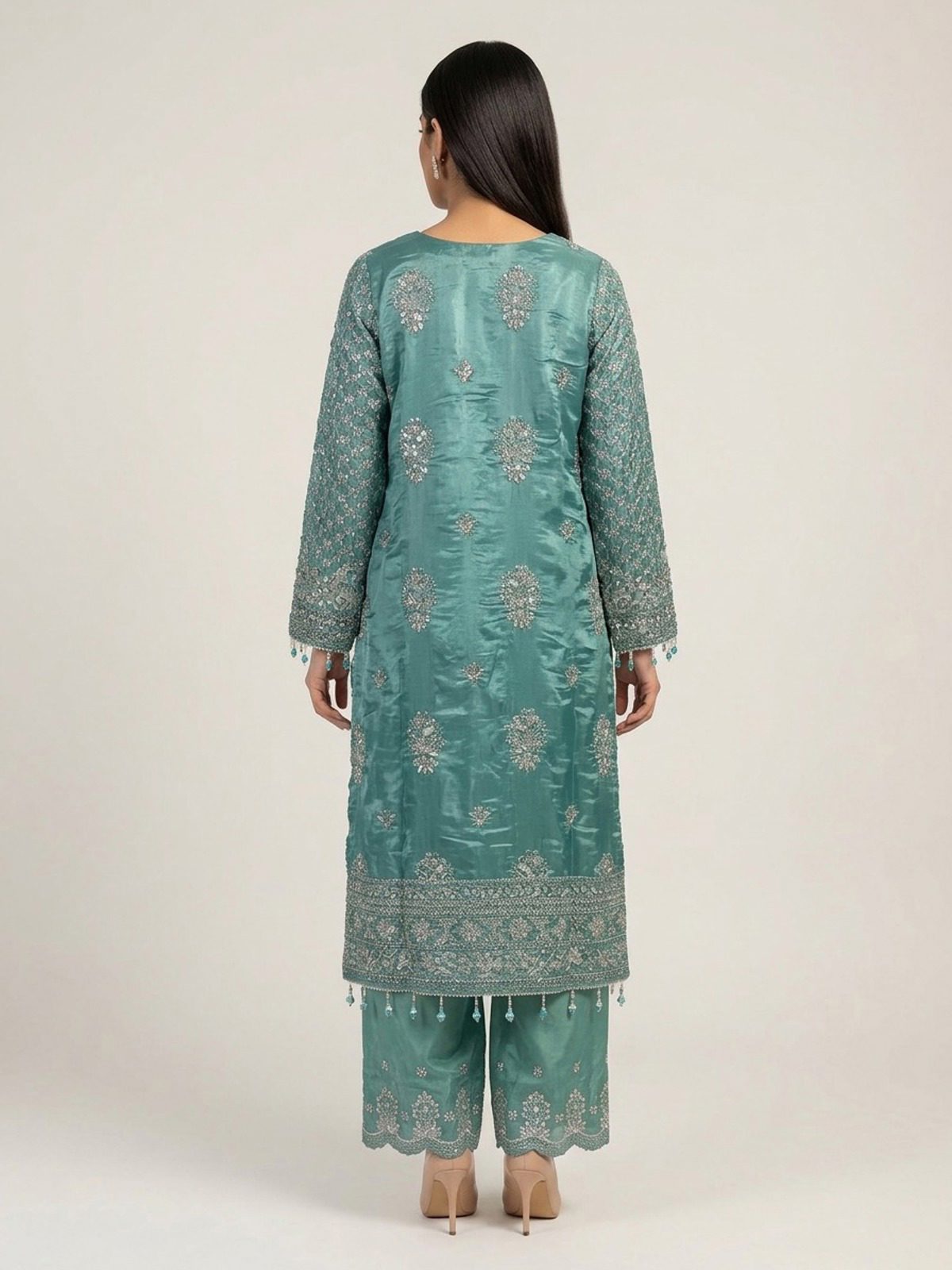 3pc premium embroidery dress with dupatta and plazo