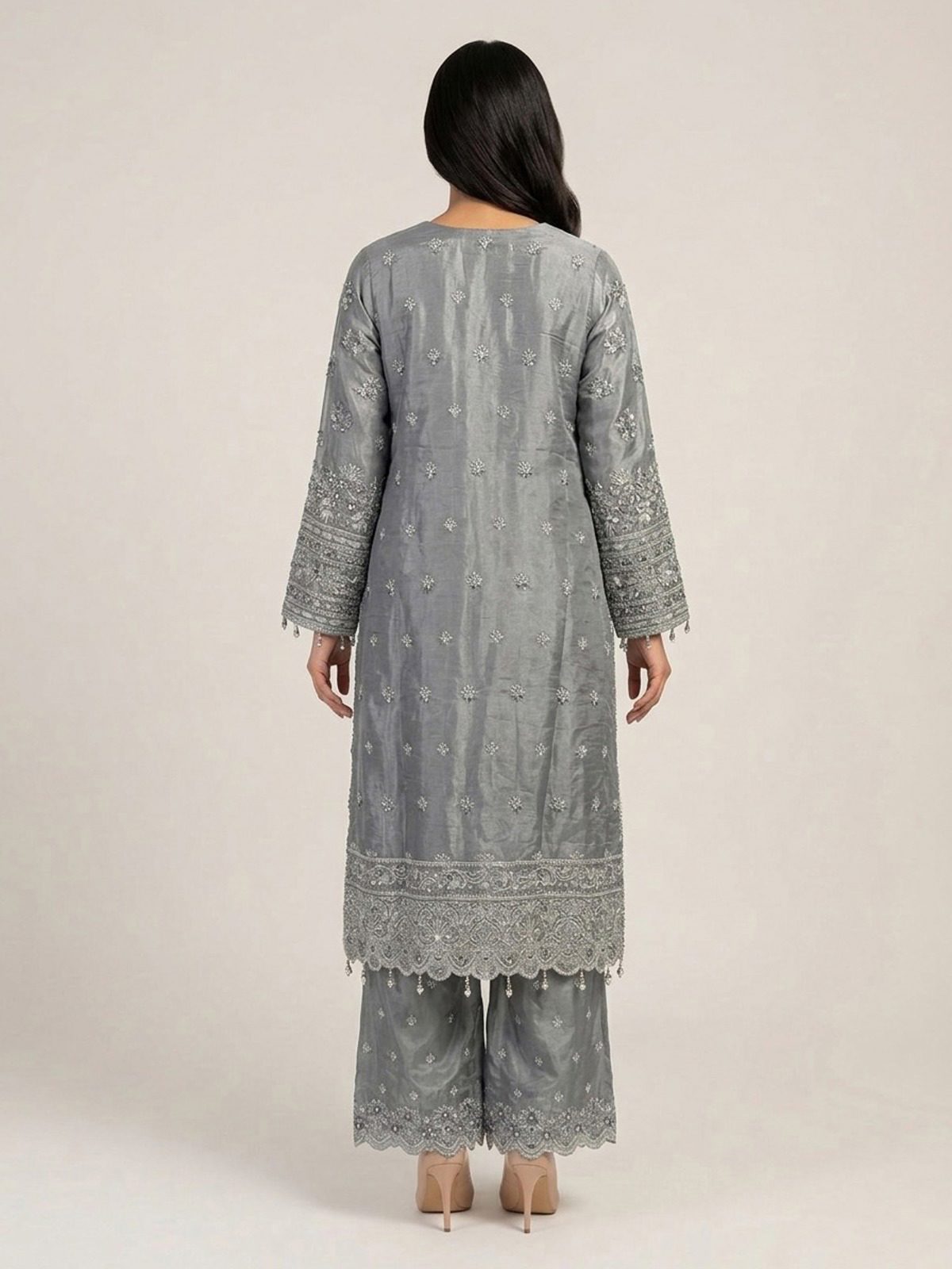 3pc premium embroidery dress with dupatta and plazo
