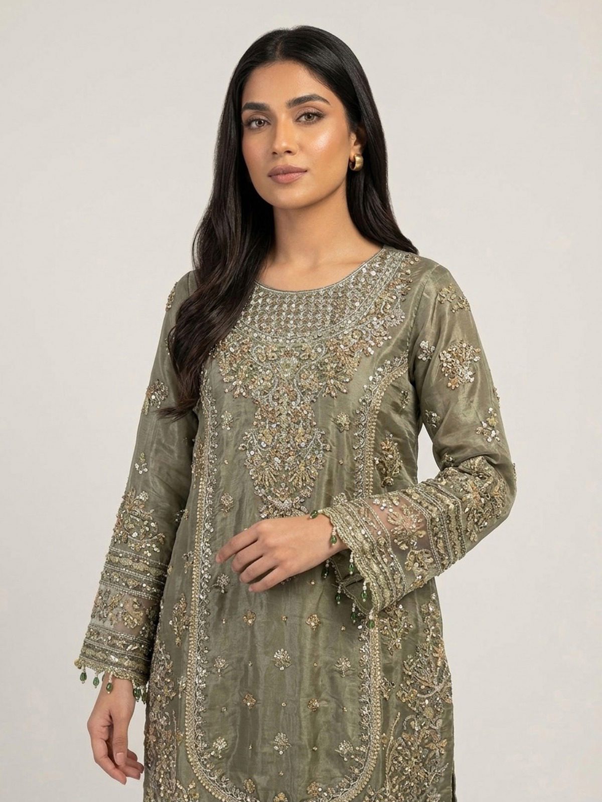 3pc premium embroidery dress with dupatta and plazo
