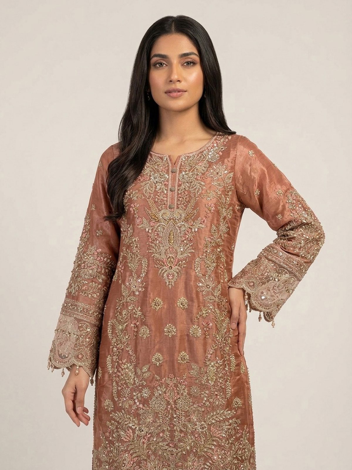 3pc premium embroidery dress with dupatta and plazo