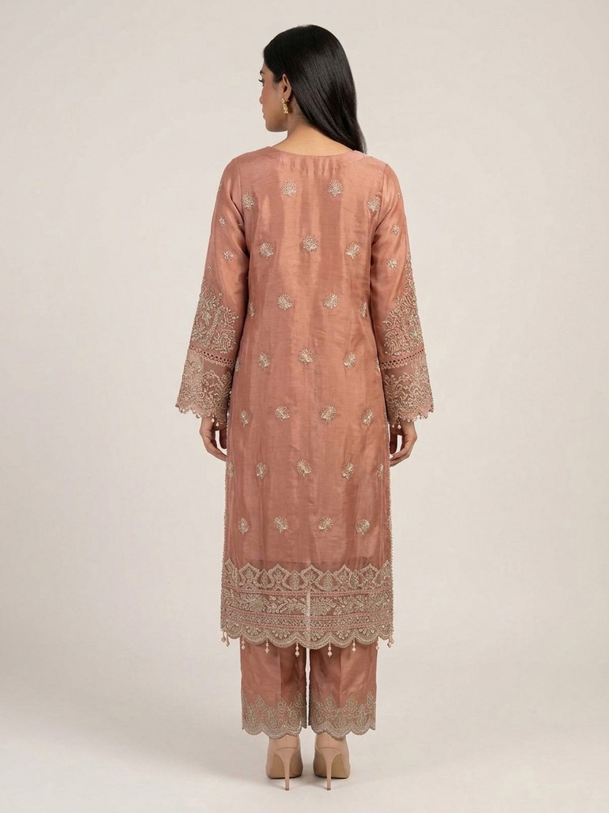 3pc premium embroidery dress with dupatta and plazo