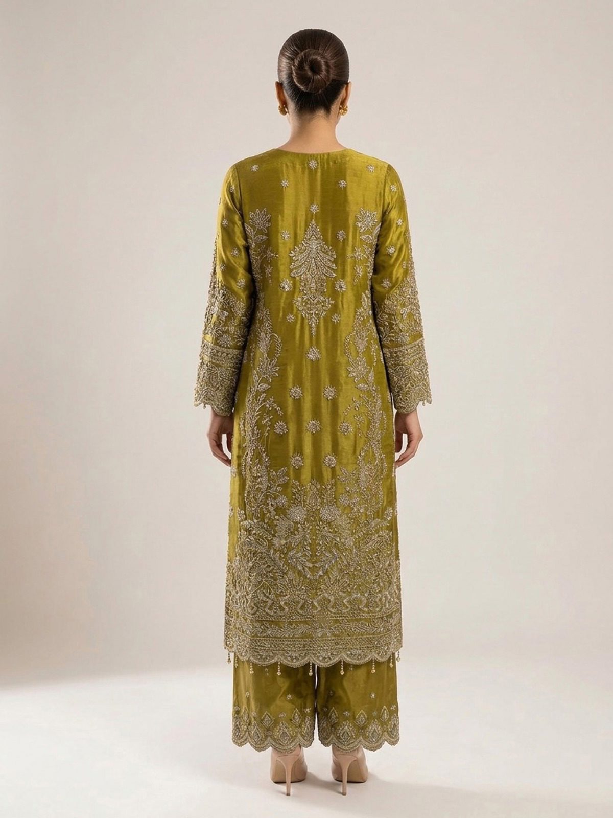 3pc premium embroidery dress with embroided dupatta and plazo