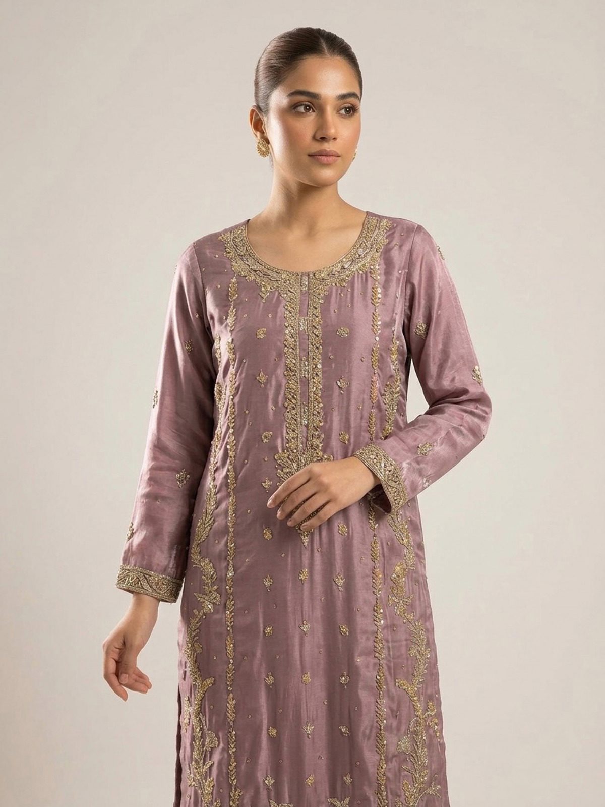 3pc premium embroidery dress with embroided dupatta and plazo