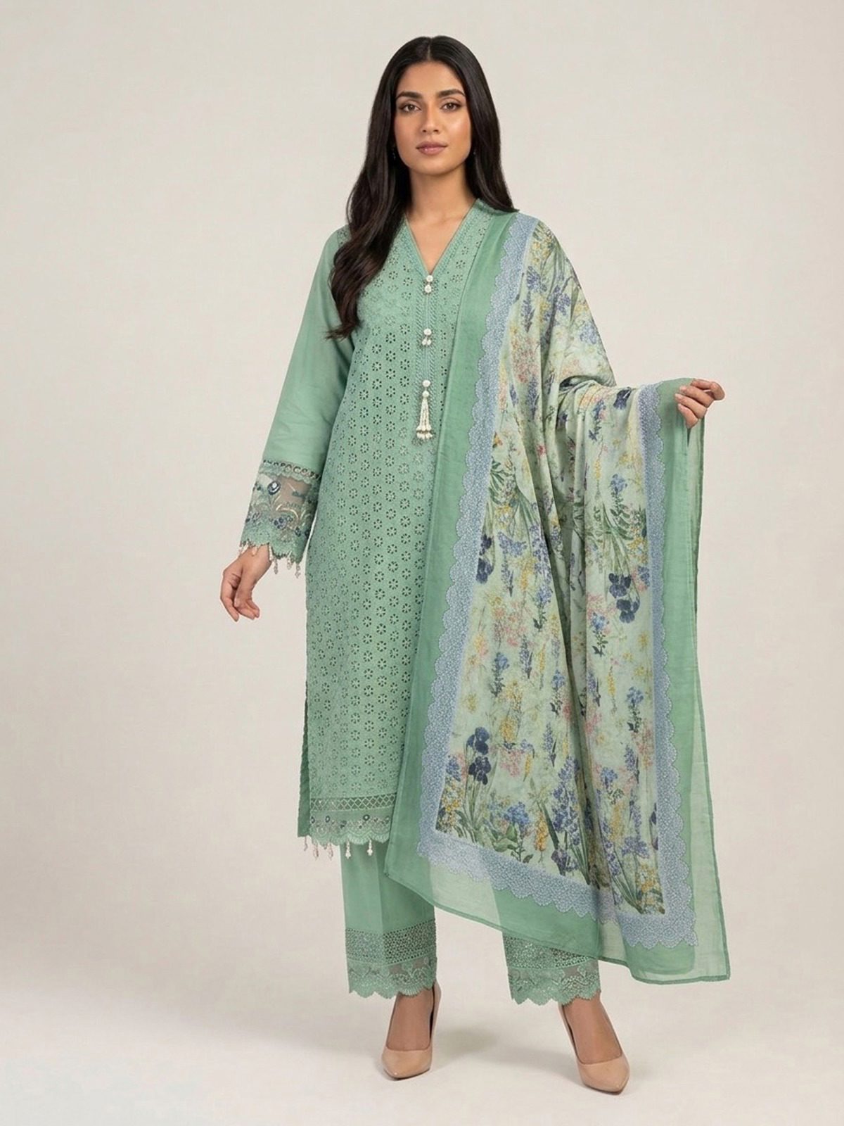 3pc dress with dupatta and trouser