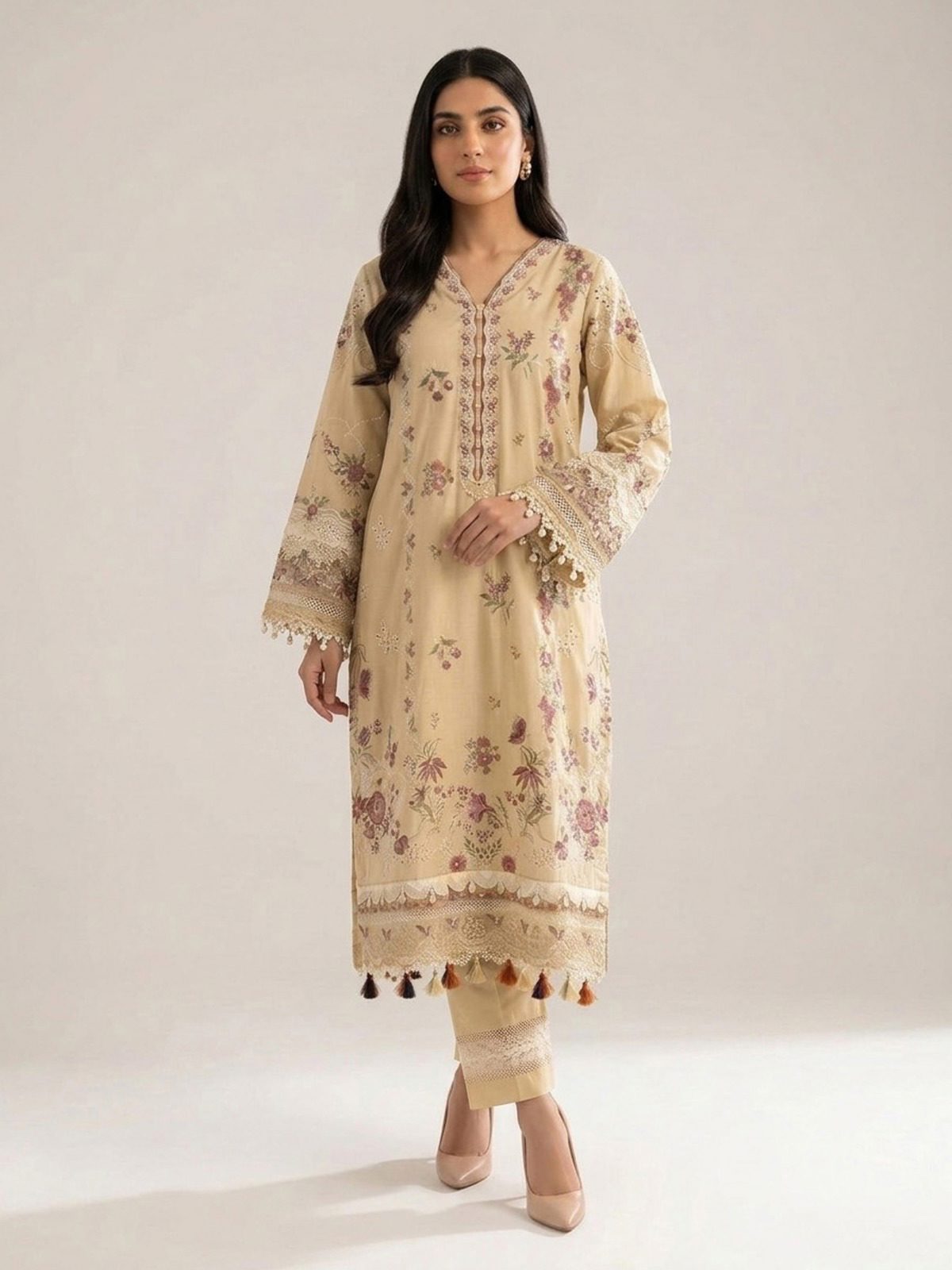 3pc dress with dupatta and trouser