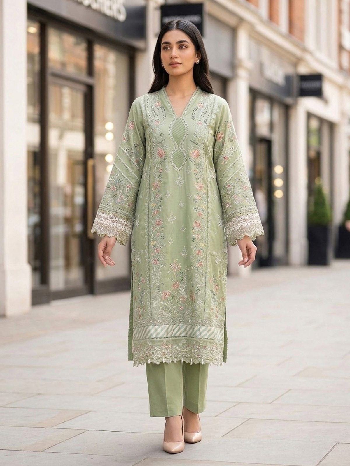 3pc dress with dupatta and trouser