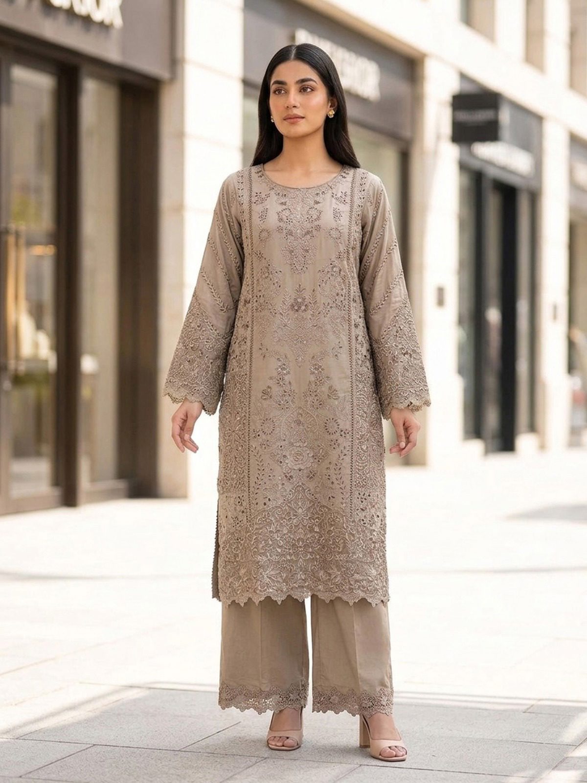 3pc dress with dupatta and trouser