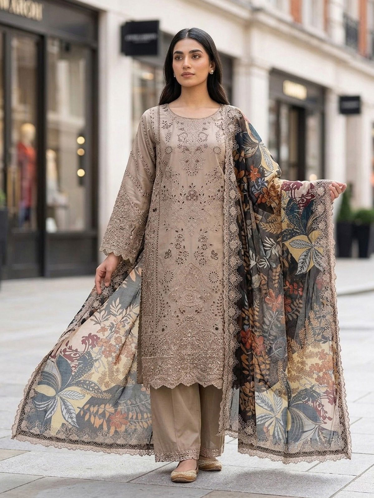 3pc dress with dupatta and trouser