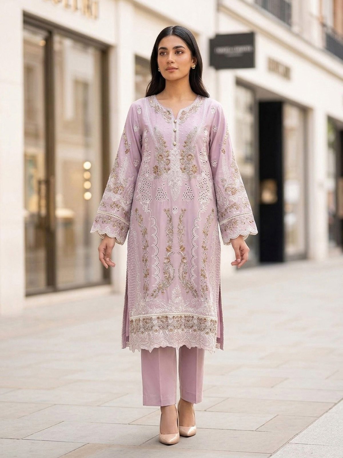 3pc dress with dupatta and trouser