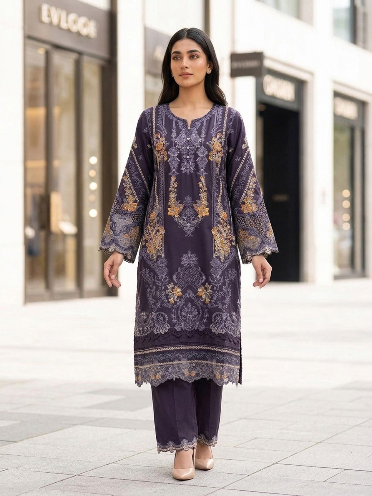 3pc dress with dupatta and trouser
