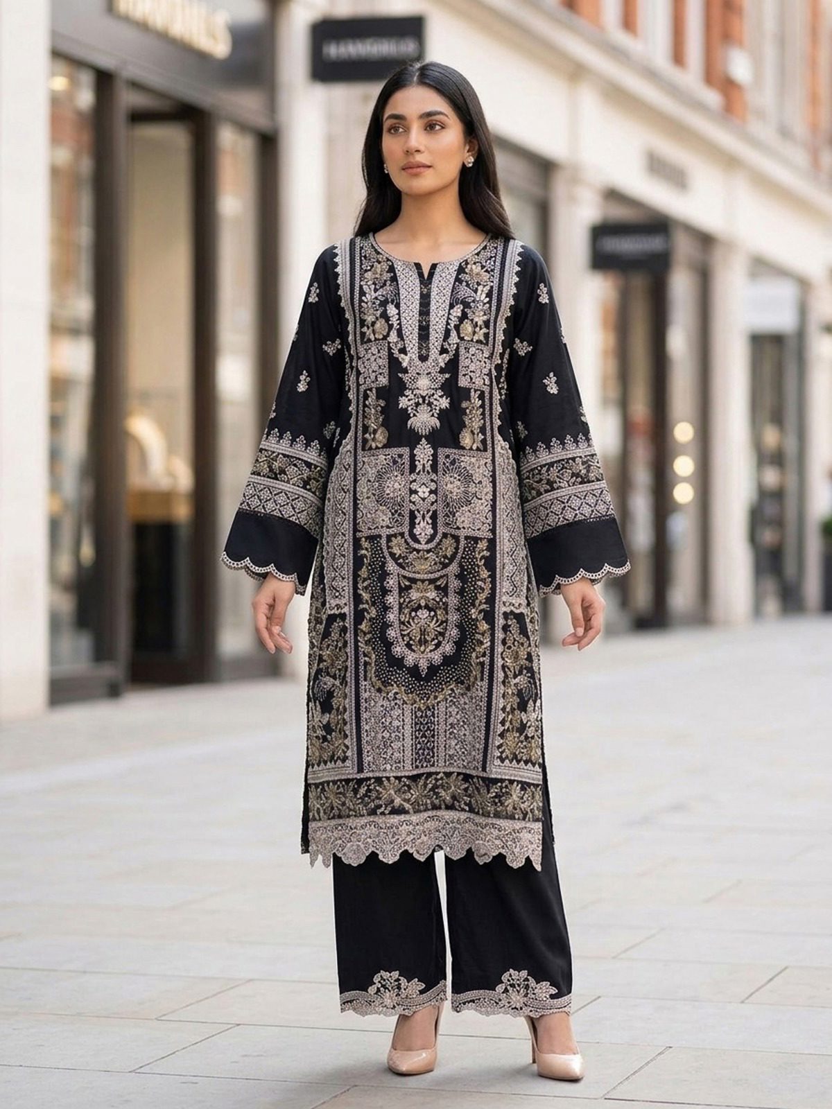 3pc dress with dupatta and trouser