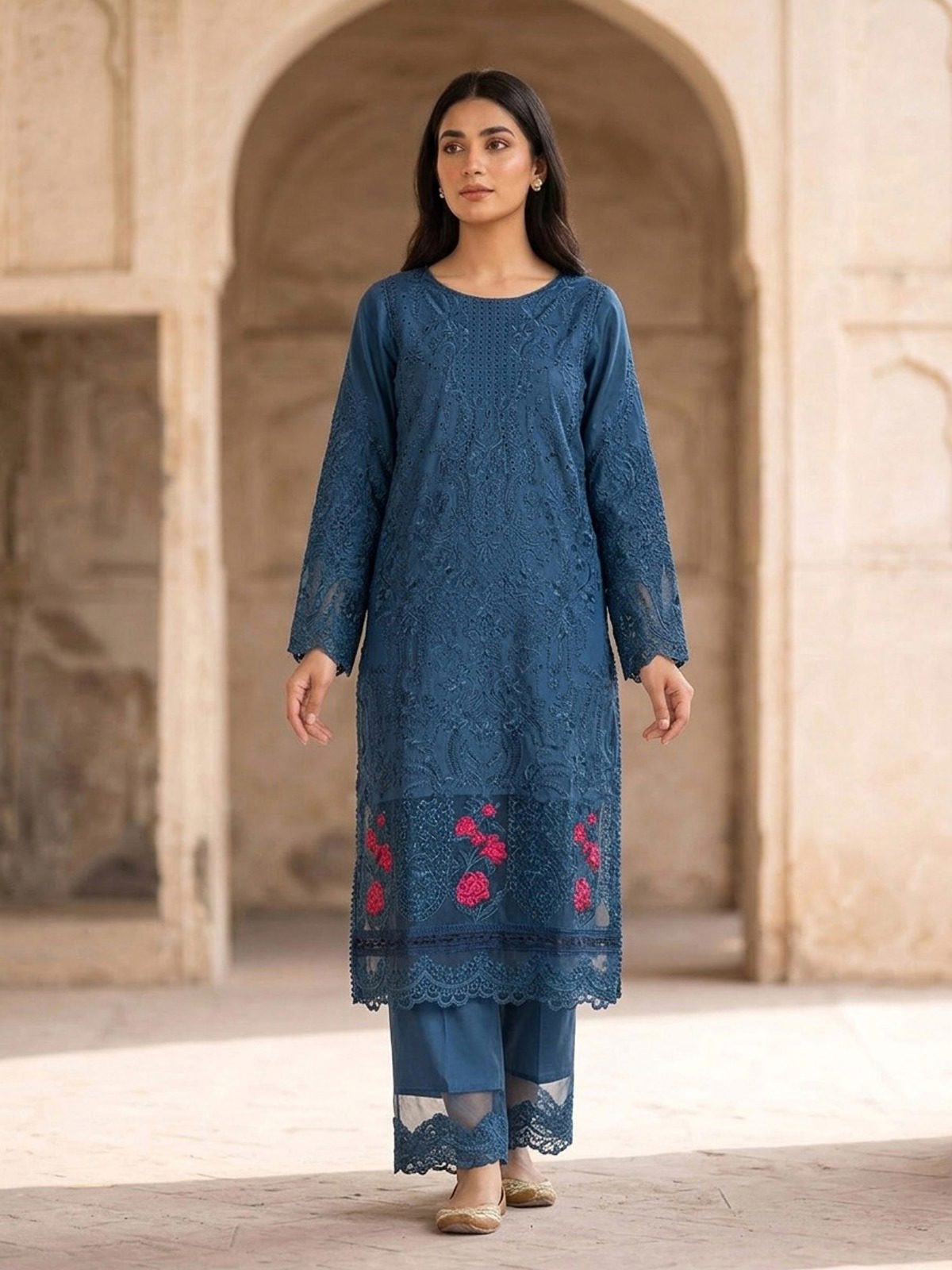 3pc dress with dupatta and trouser