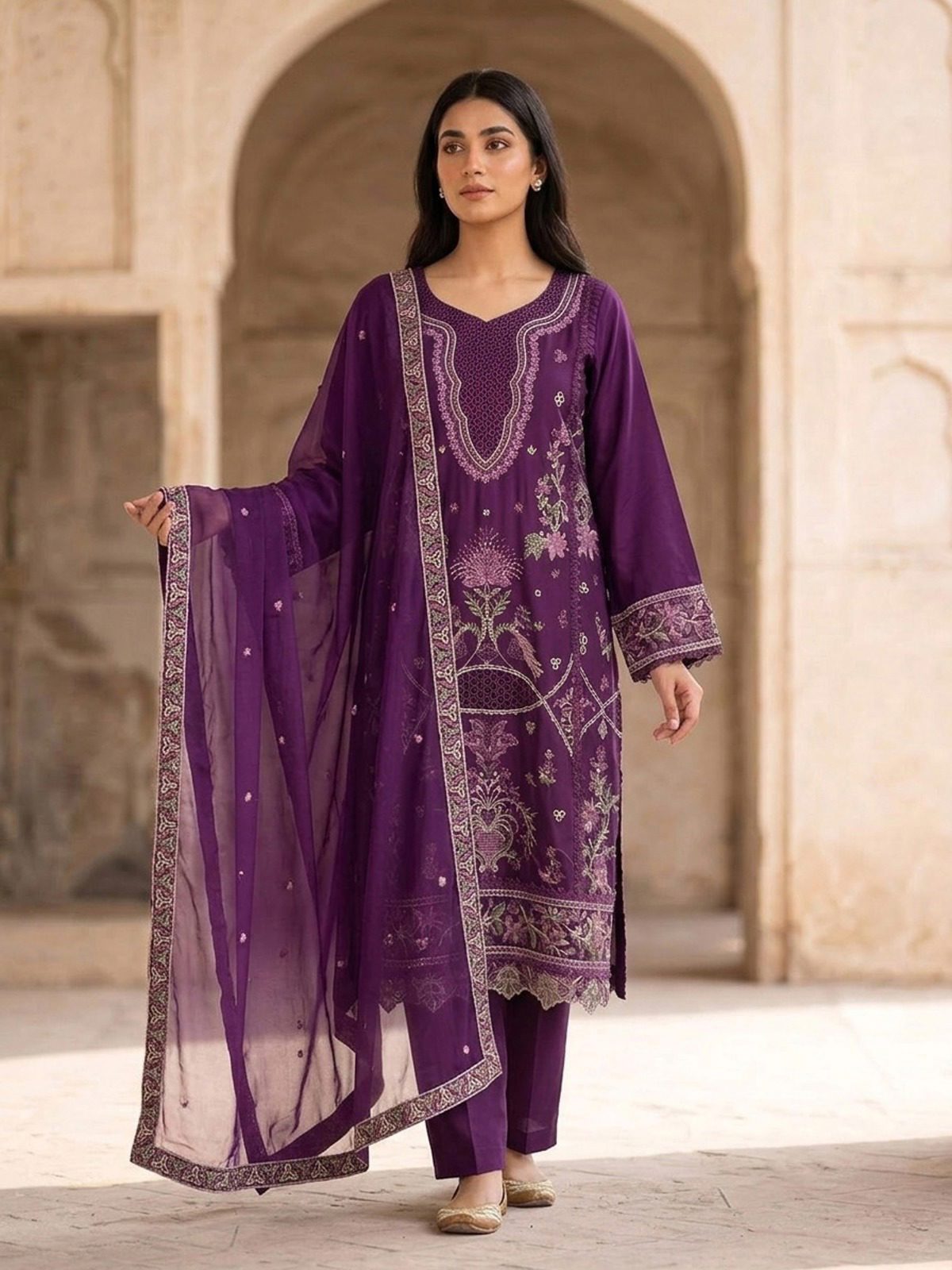 3pc dress with dupatta and trouser