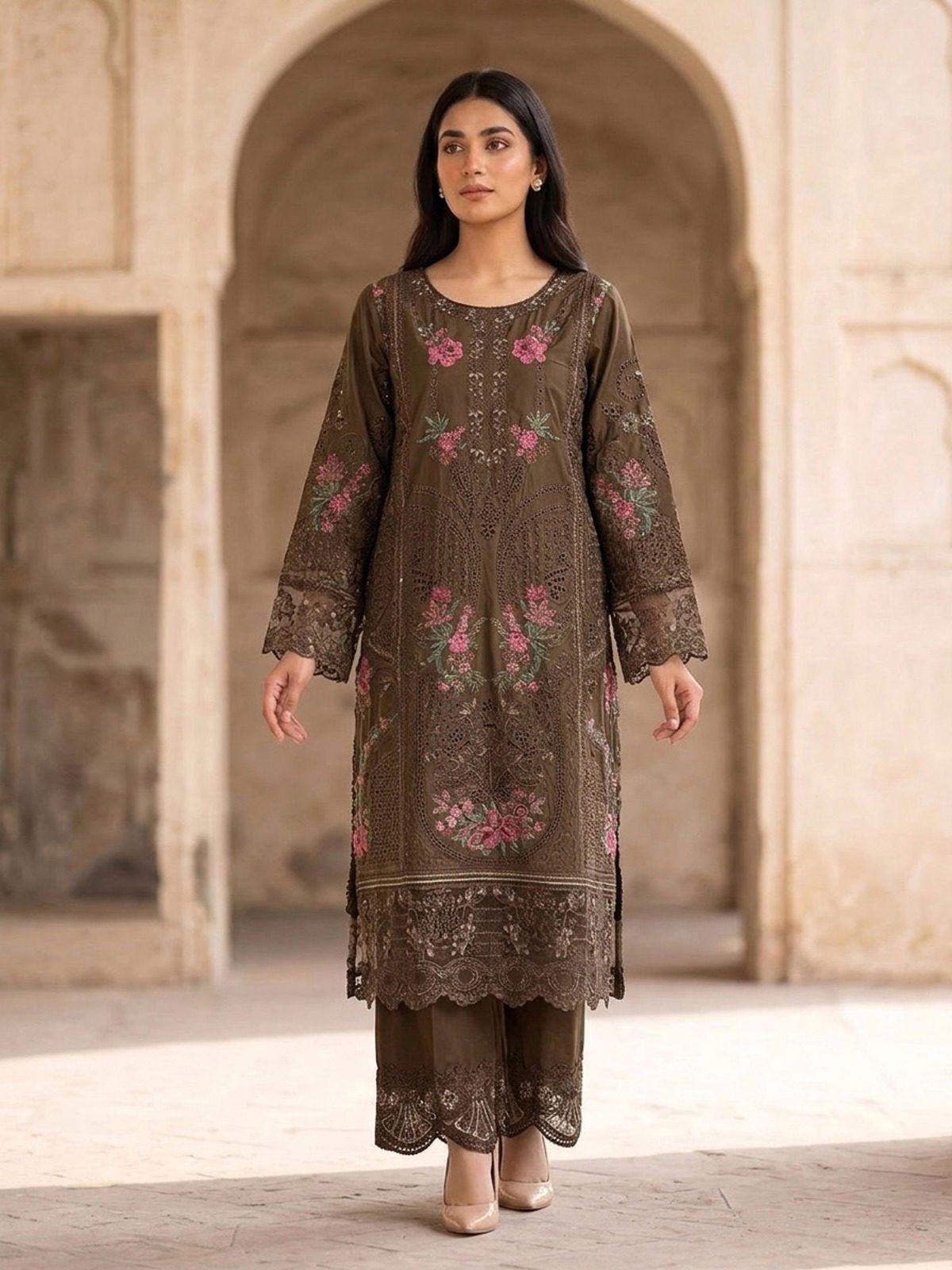 3pc dress with dupatta and trouser