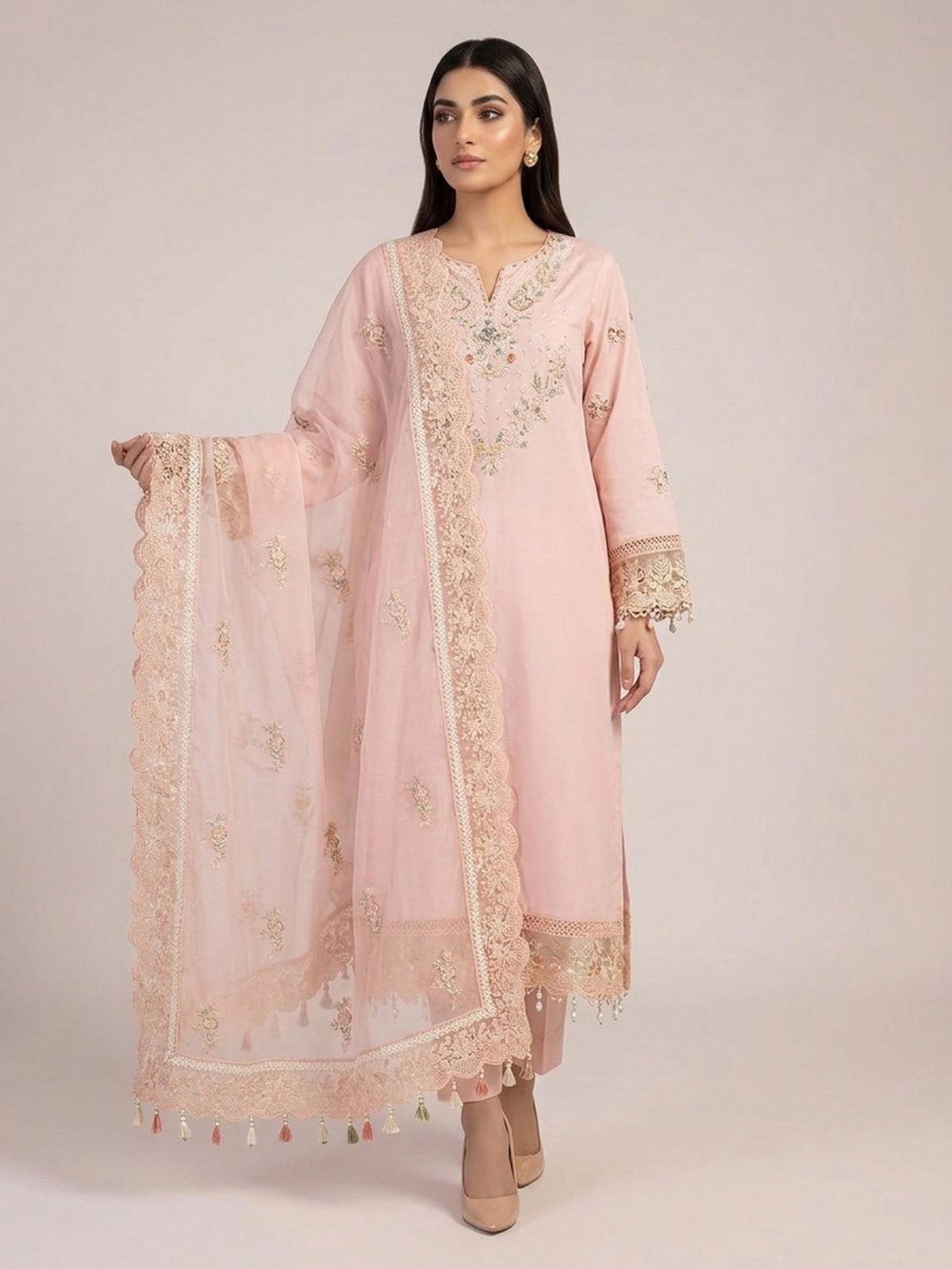3pc dress with dupatta and trouser