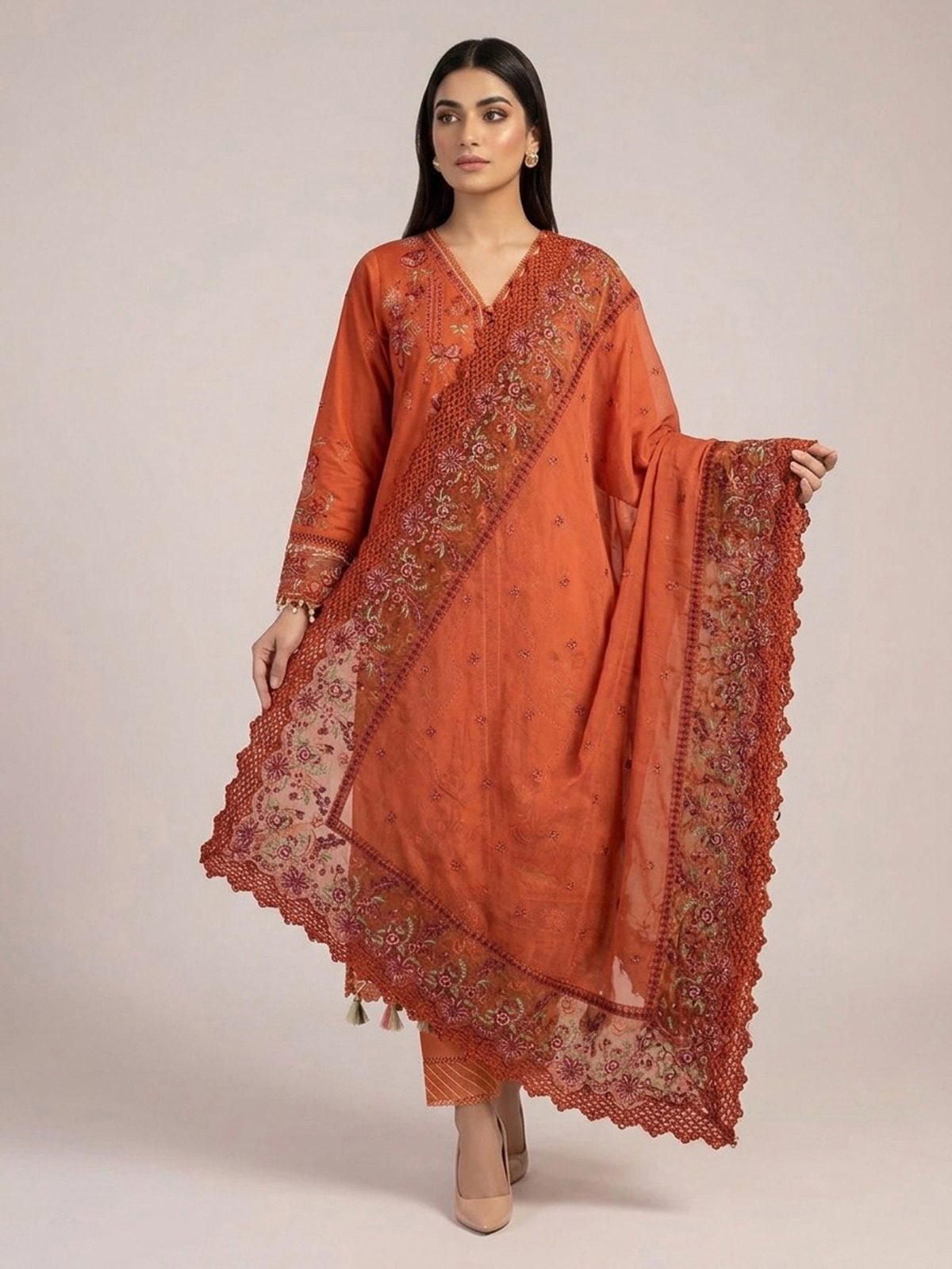 3pc dress with dupatta and trouser