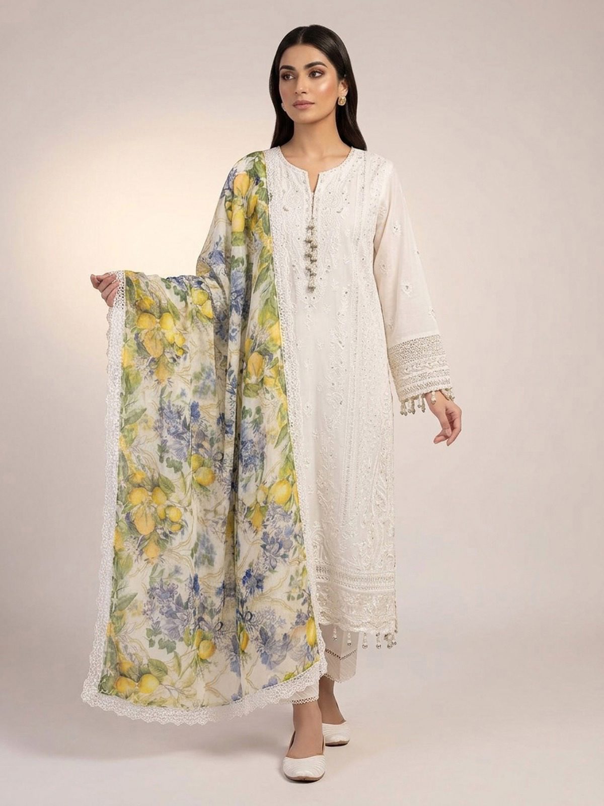 3pc dress with dupatta and trouser