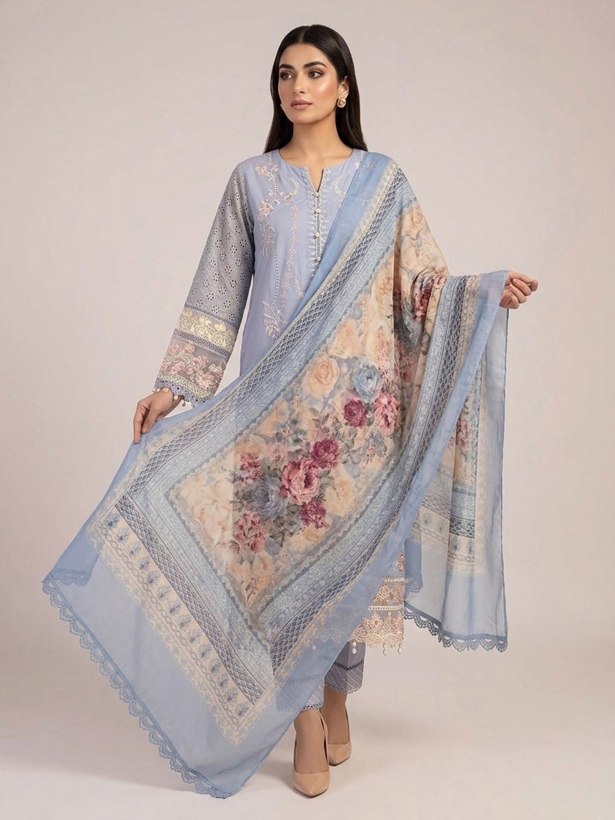3pc dress with dupatta and trouser