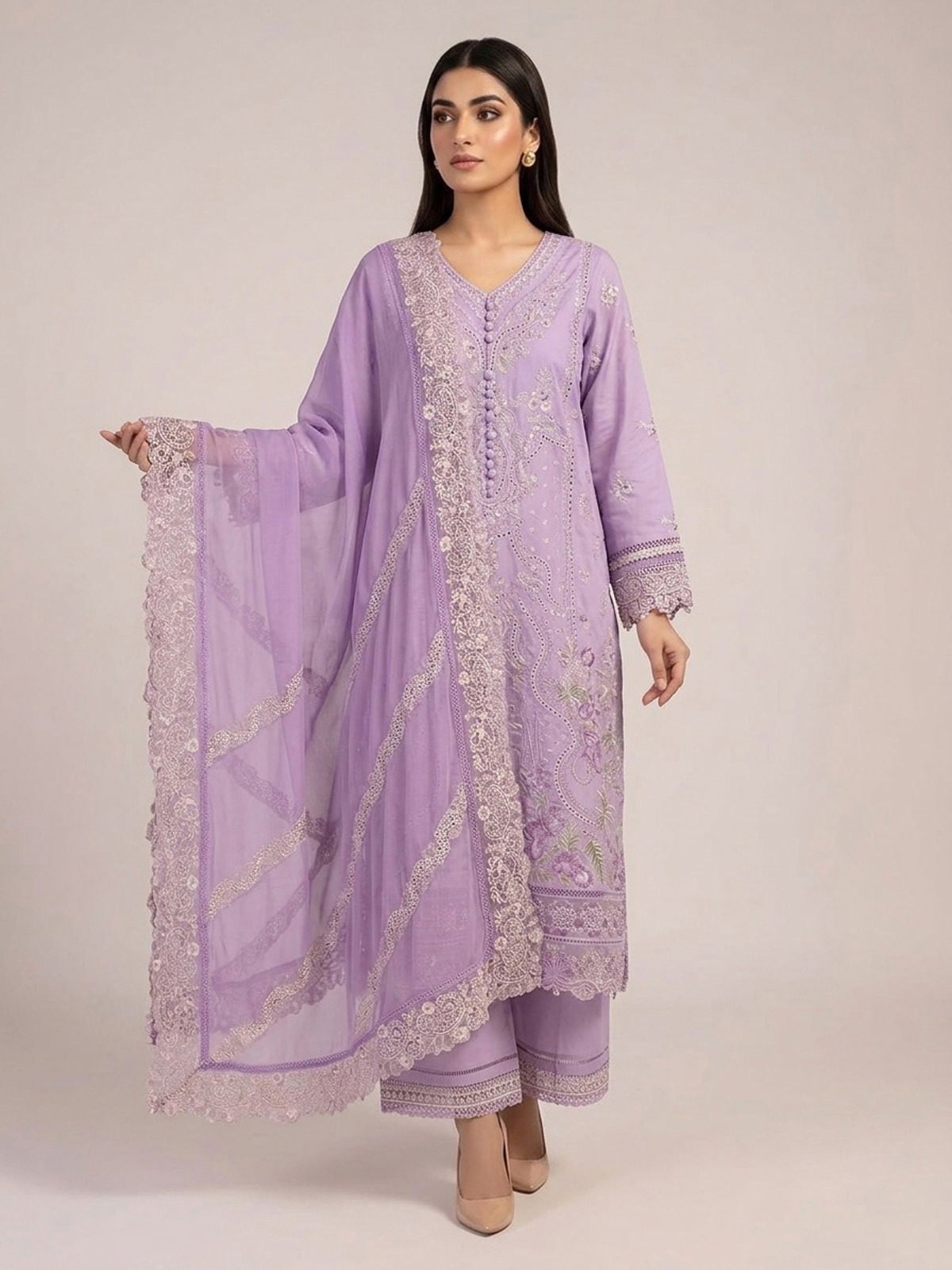 3pc dress with dupatta and trouser