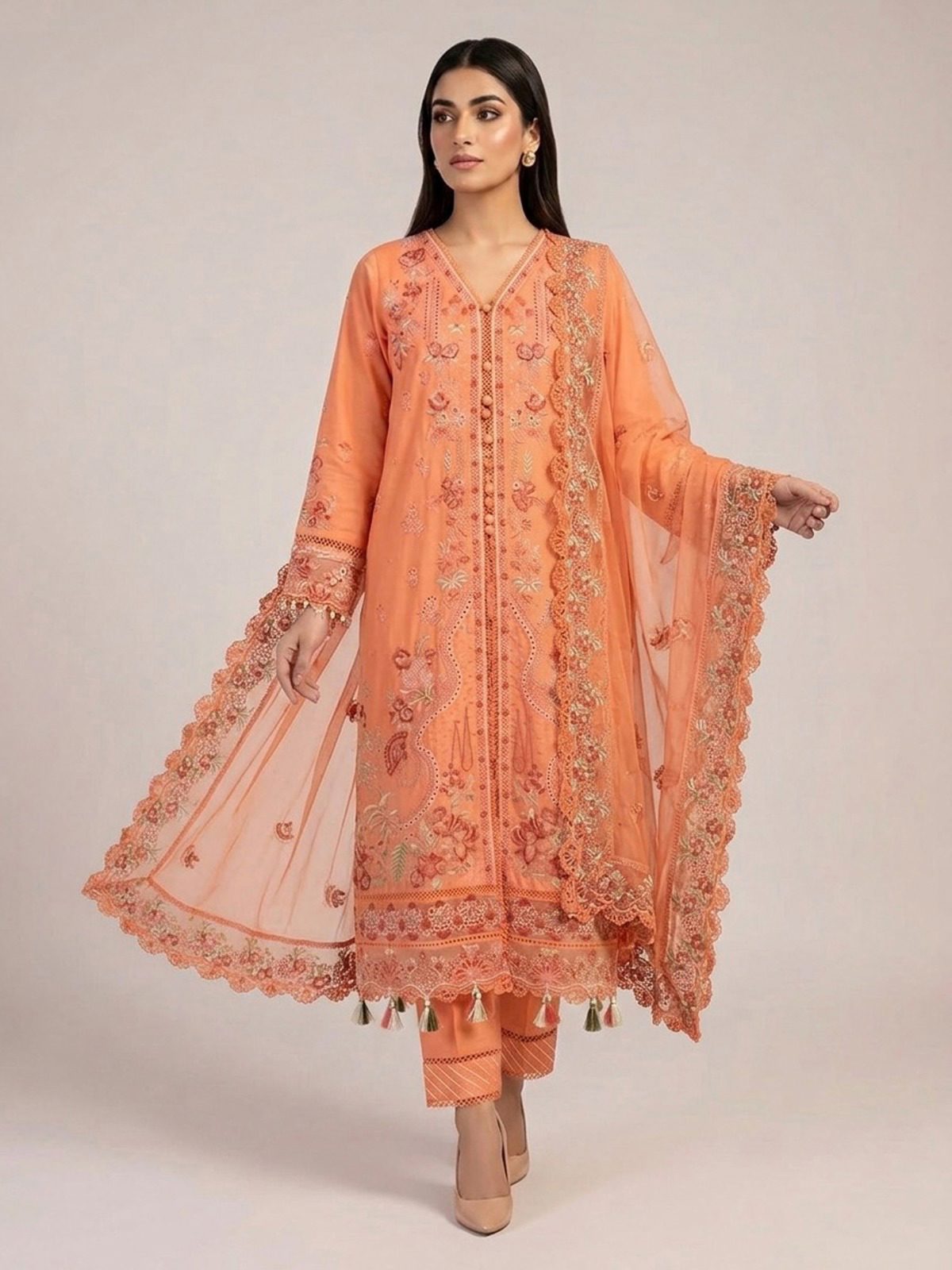 3pc dress with dupatta and trouser