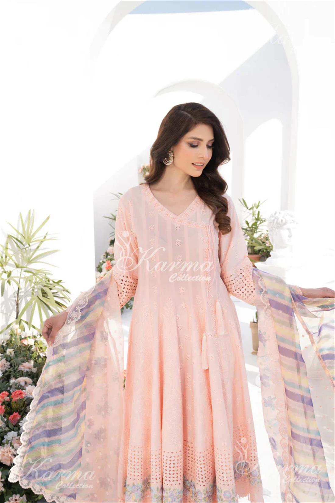Pakistani Designer Karma 3 piece stitched women suit