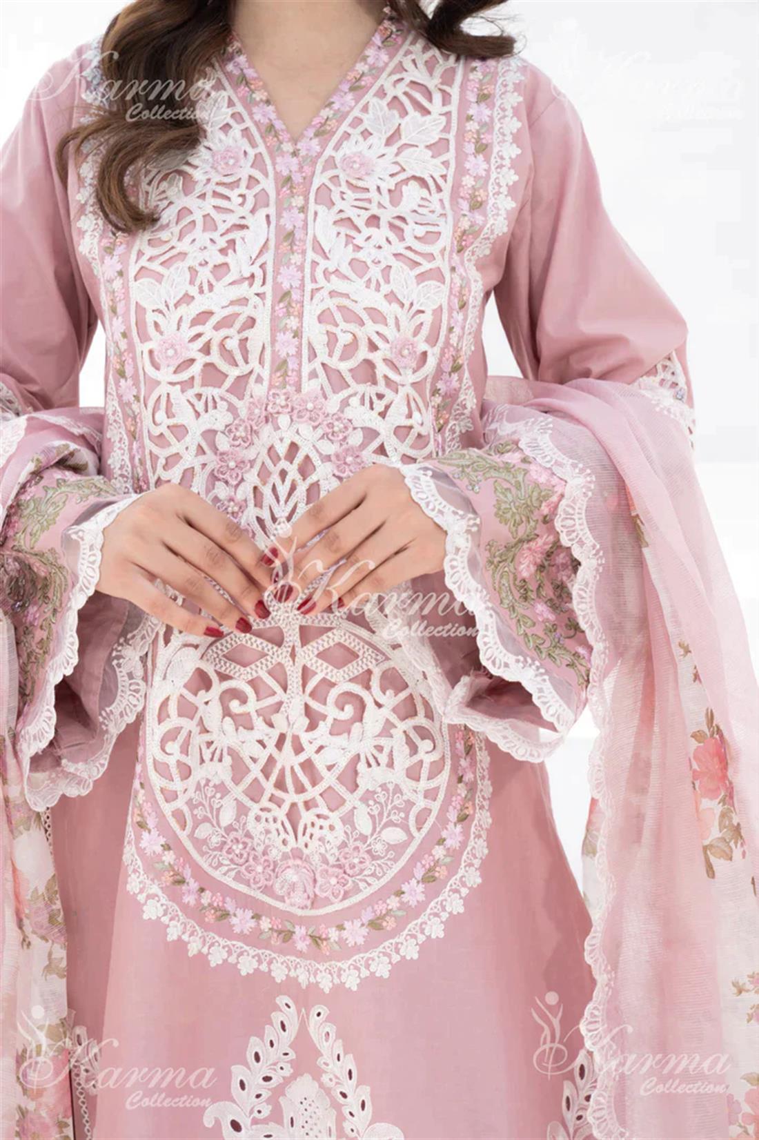Pakistani Designer Karma 3 piece stitched women suit