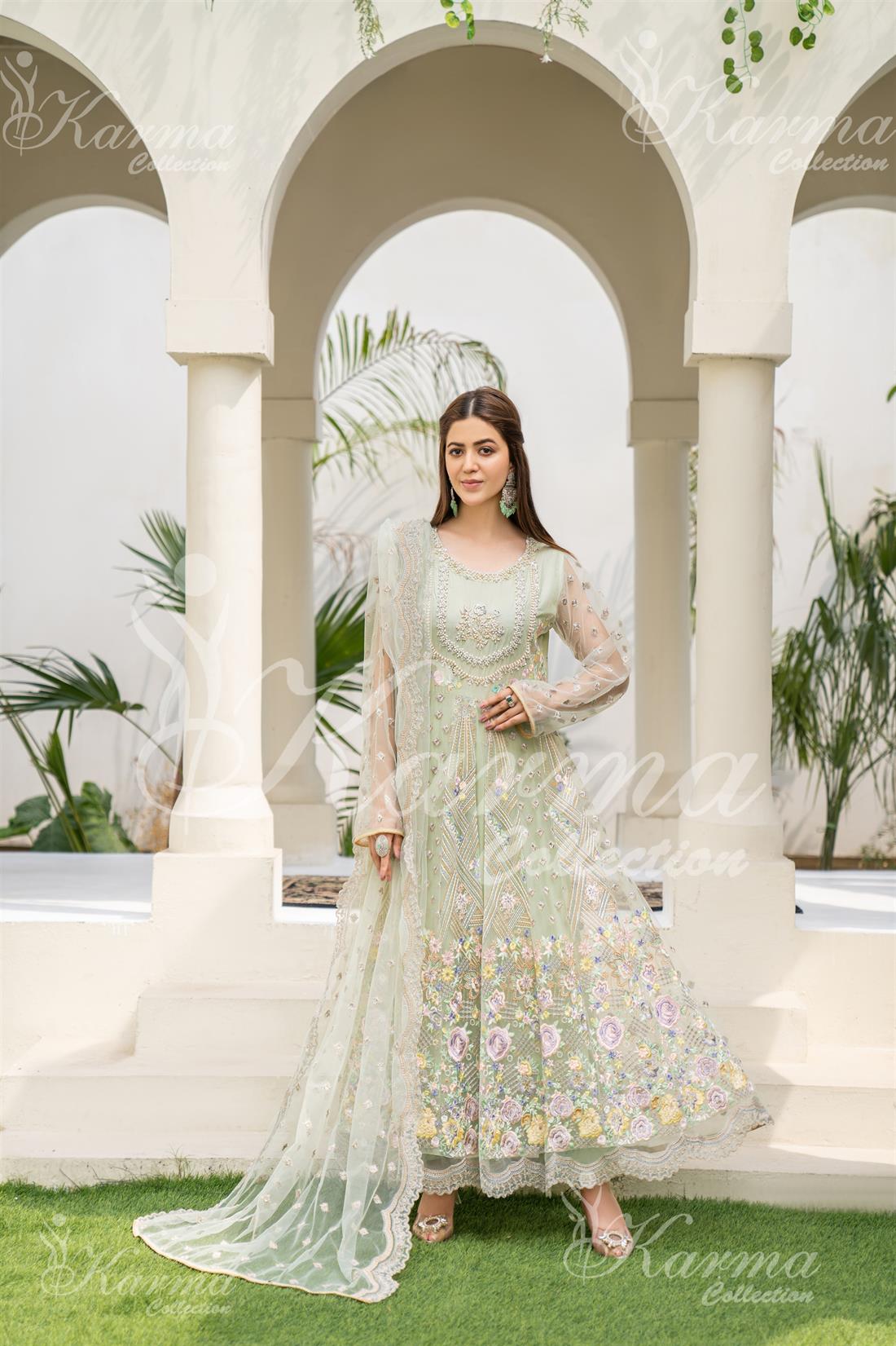 Pakistani Designer Karma 3 piece stitched women suit