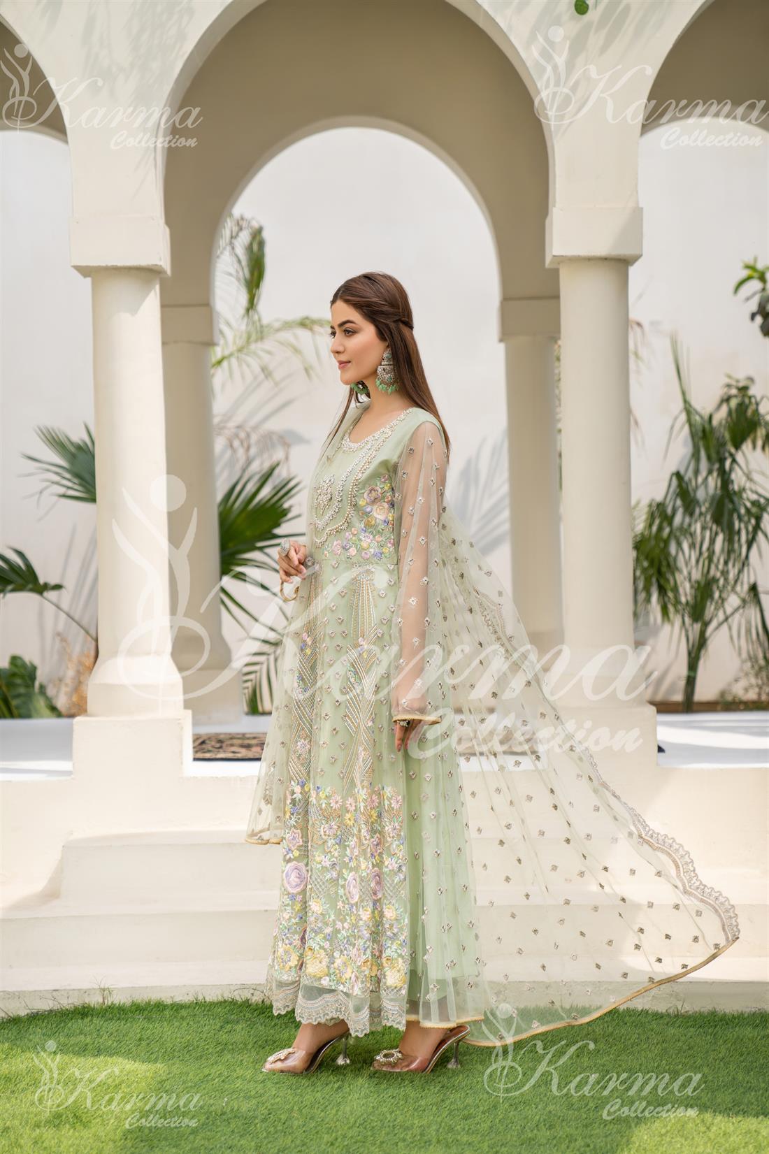Pakistani Designer Karma 3 piece stitched women suit