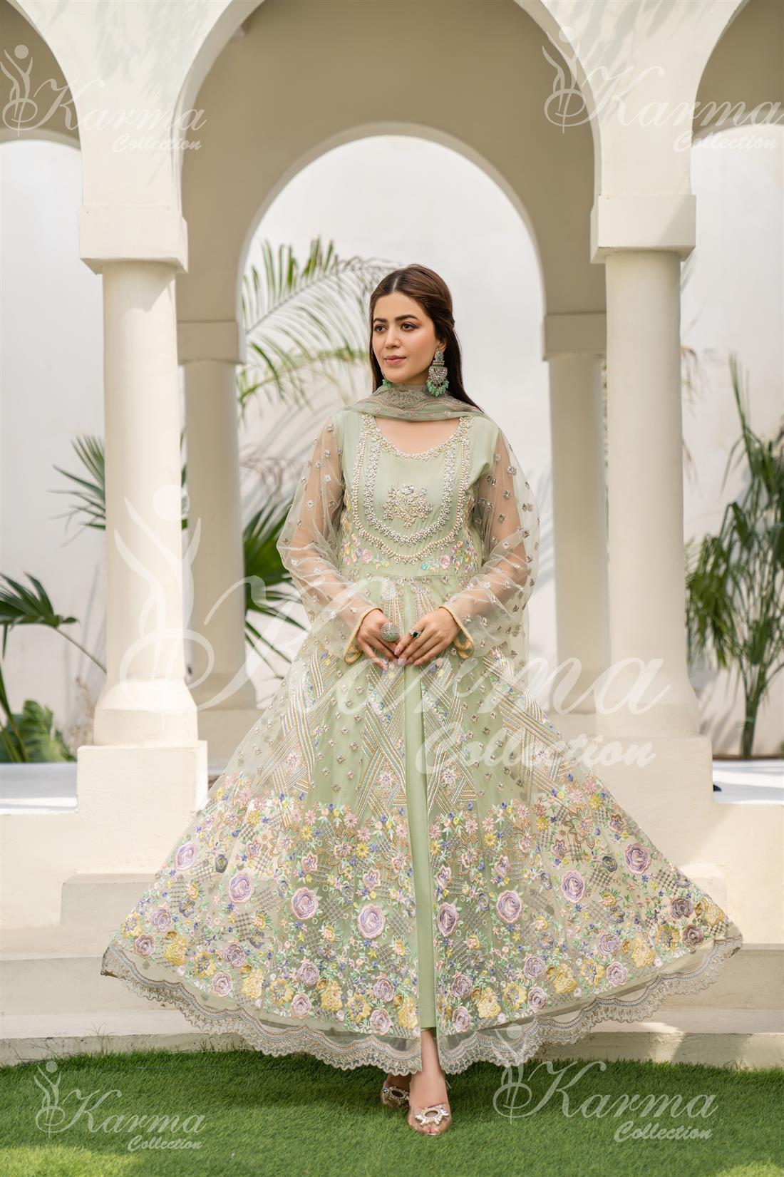 Pakistani Designer Karma 3 piece stitched women suit
