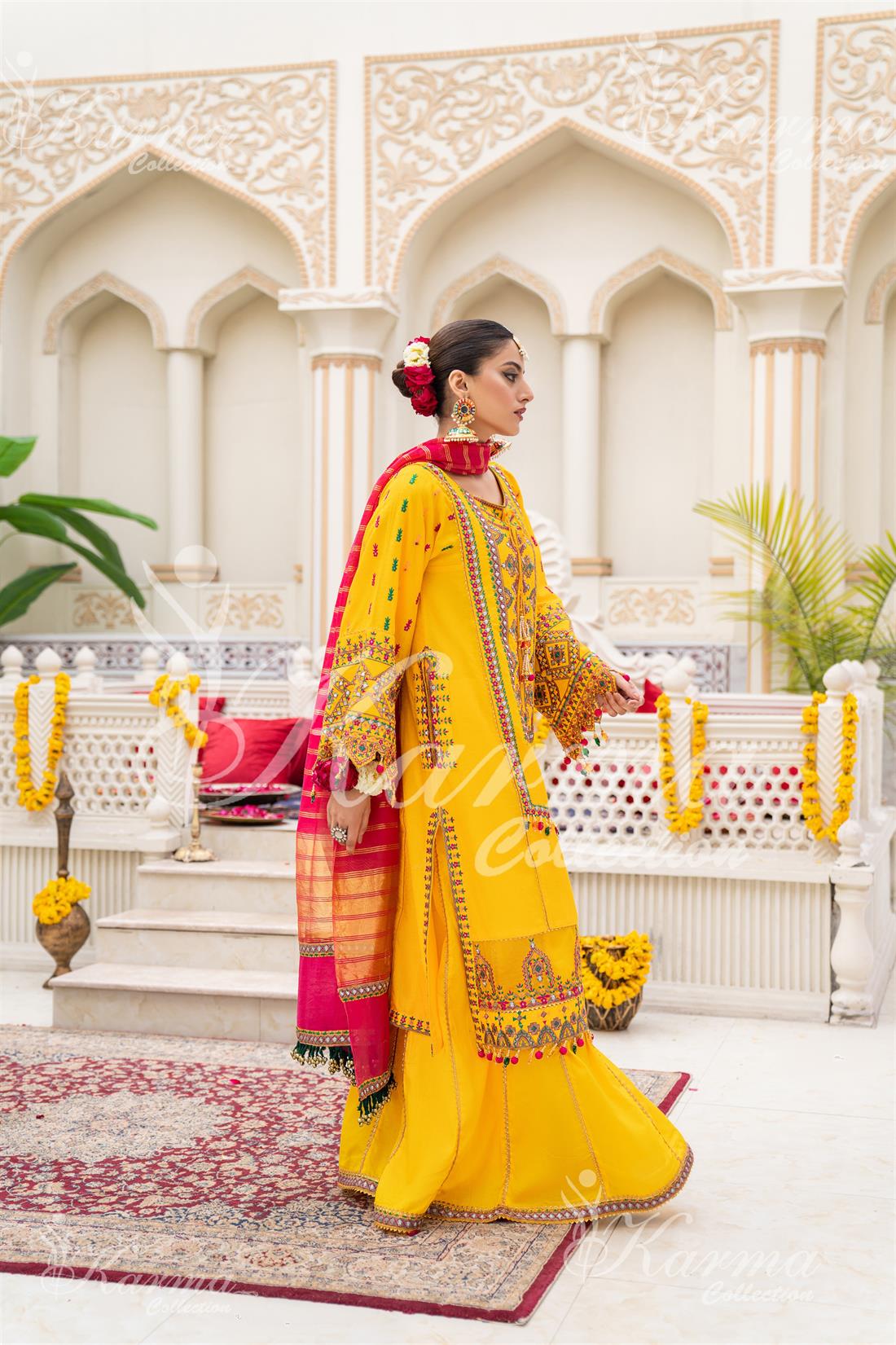 Pakistani Designer Karma 3 piece stitched women suit