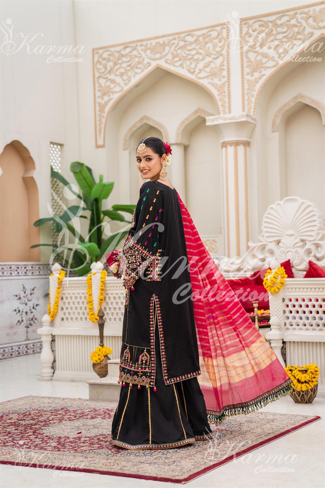 Pakistani Designer Karma 3 piece stitched women suit