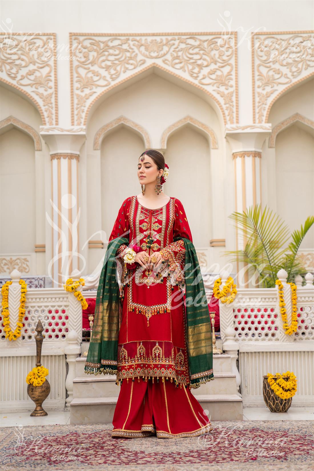 Pakistani Designer Karma 3 piece stitched women suit