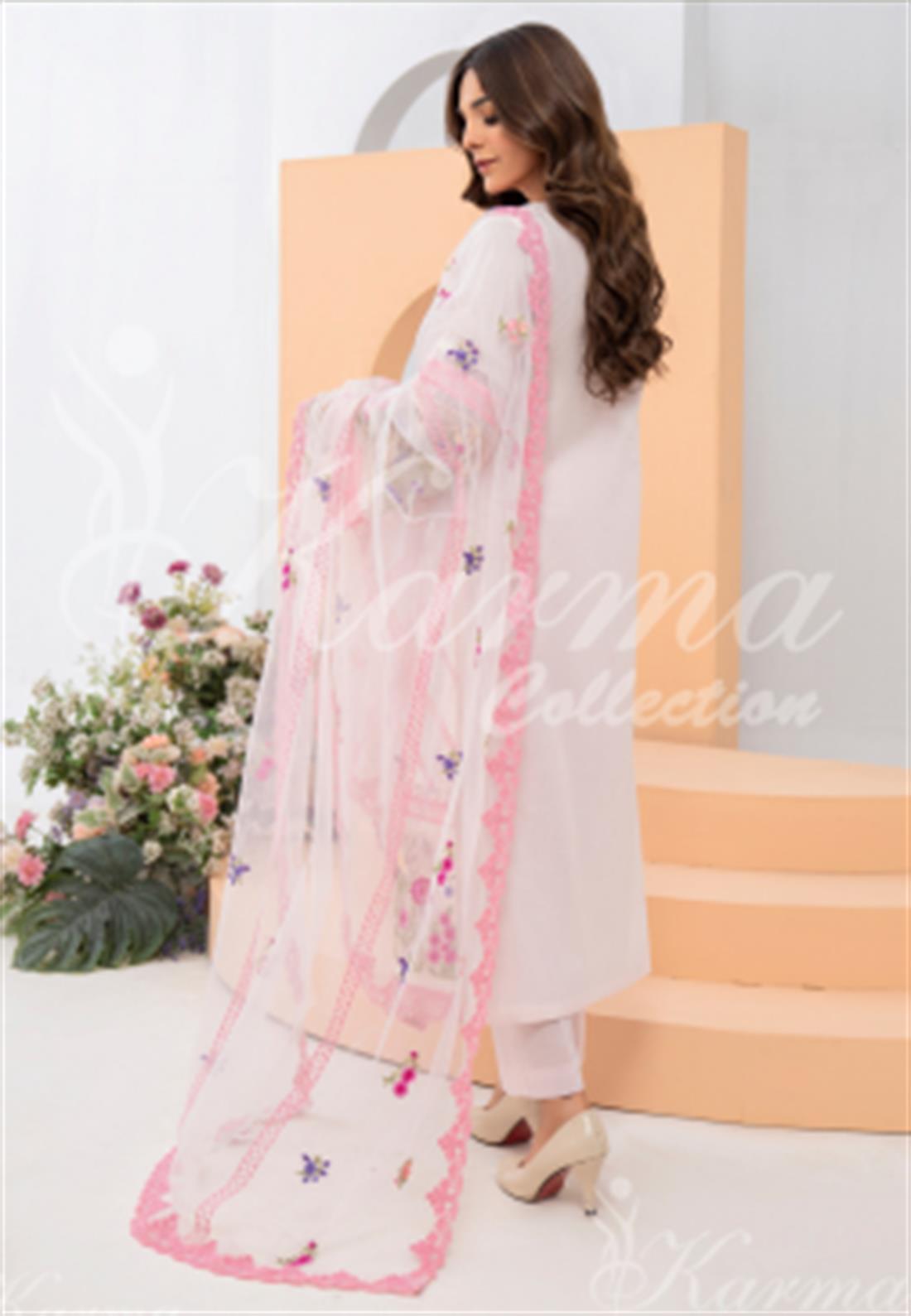 Pakistani Designer Karma 3 piece stitched women suit