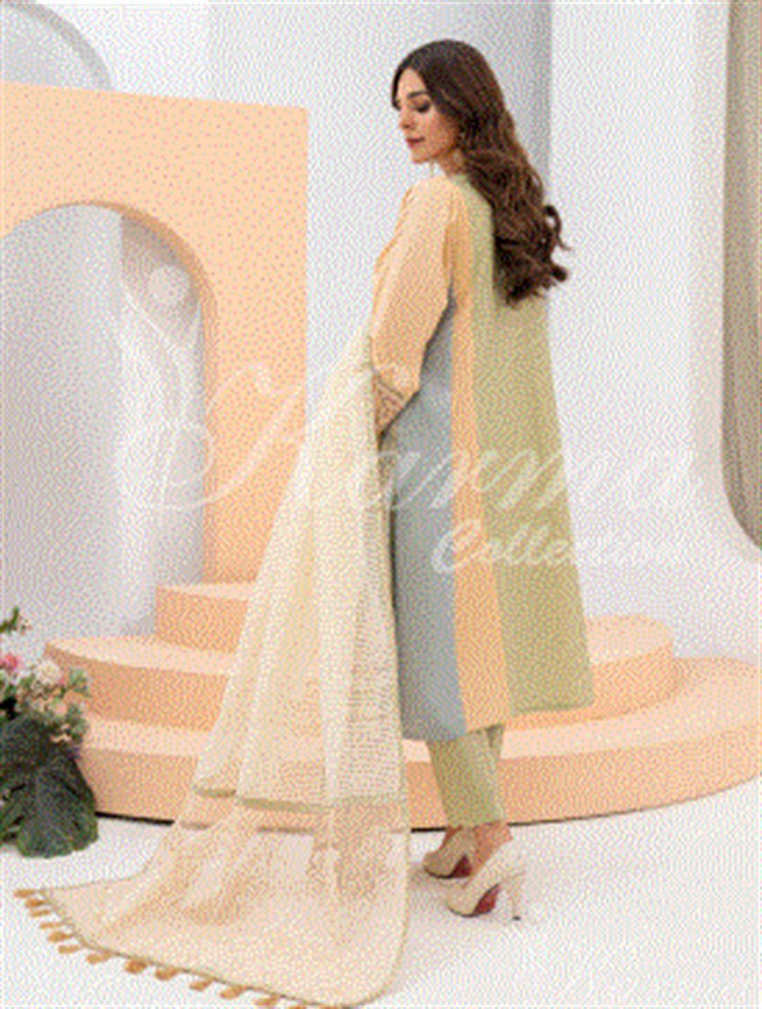 Pakistani Designer Karma 3 piece stitched women suit