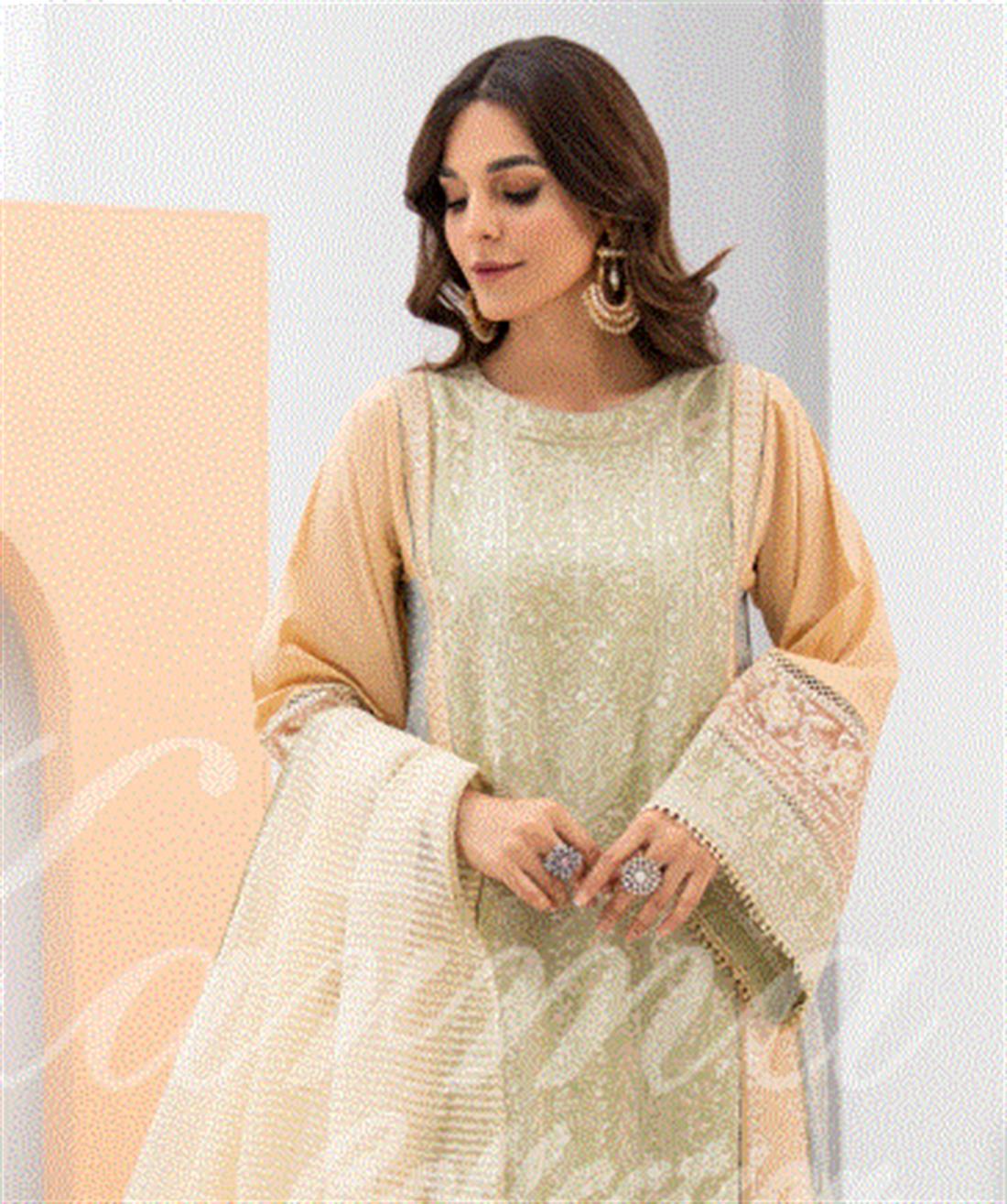 Pakistani Designer Karma 3 piece stitched women suit